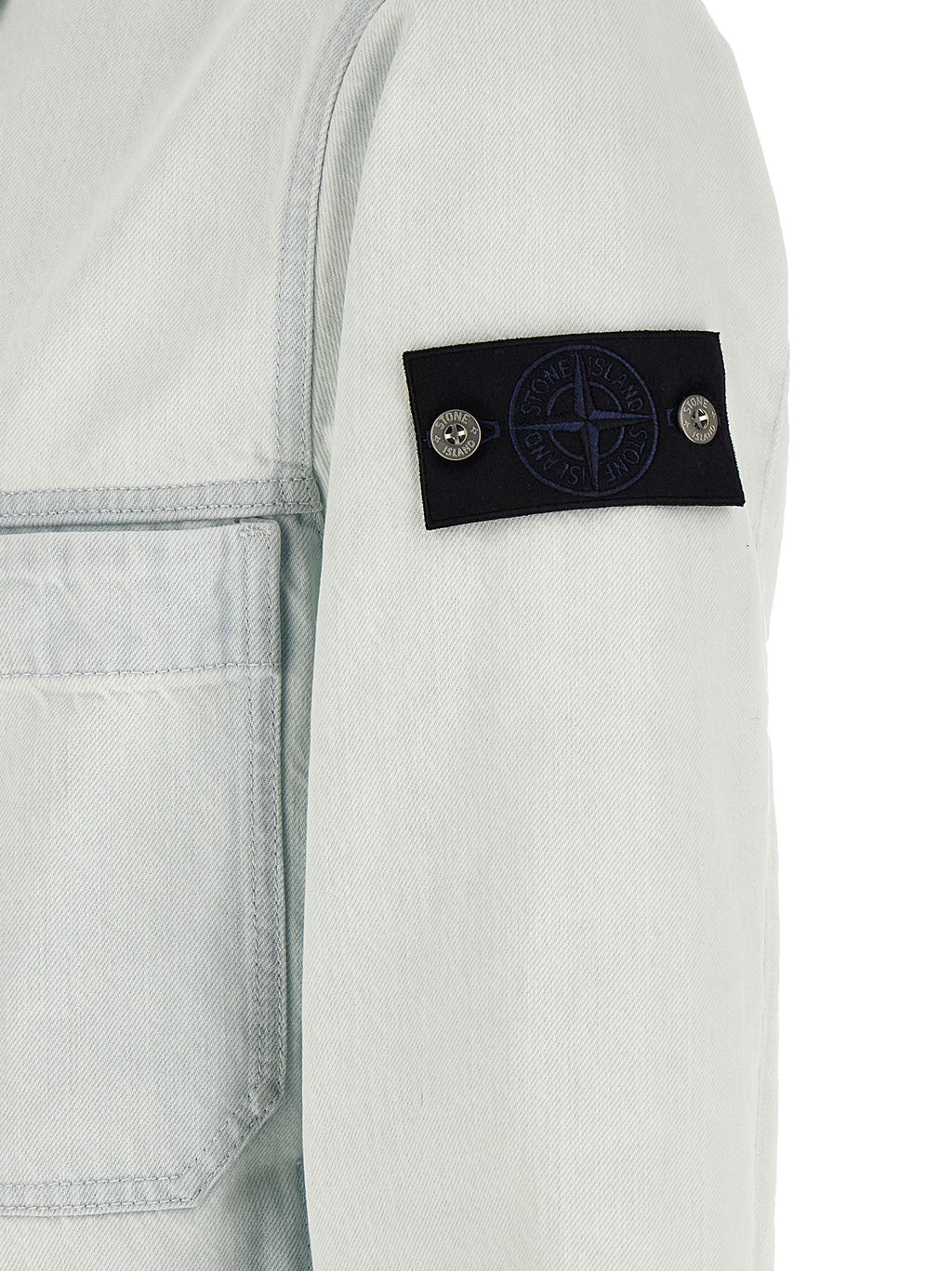Stone Island Blue Cotton Denim Jacket