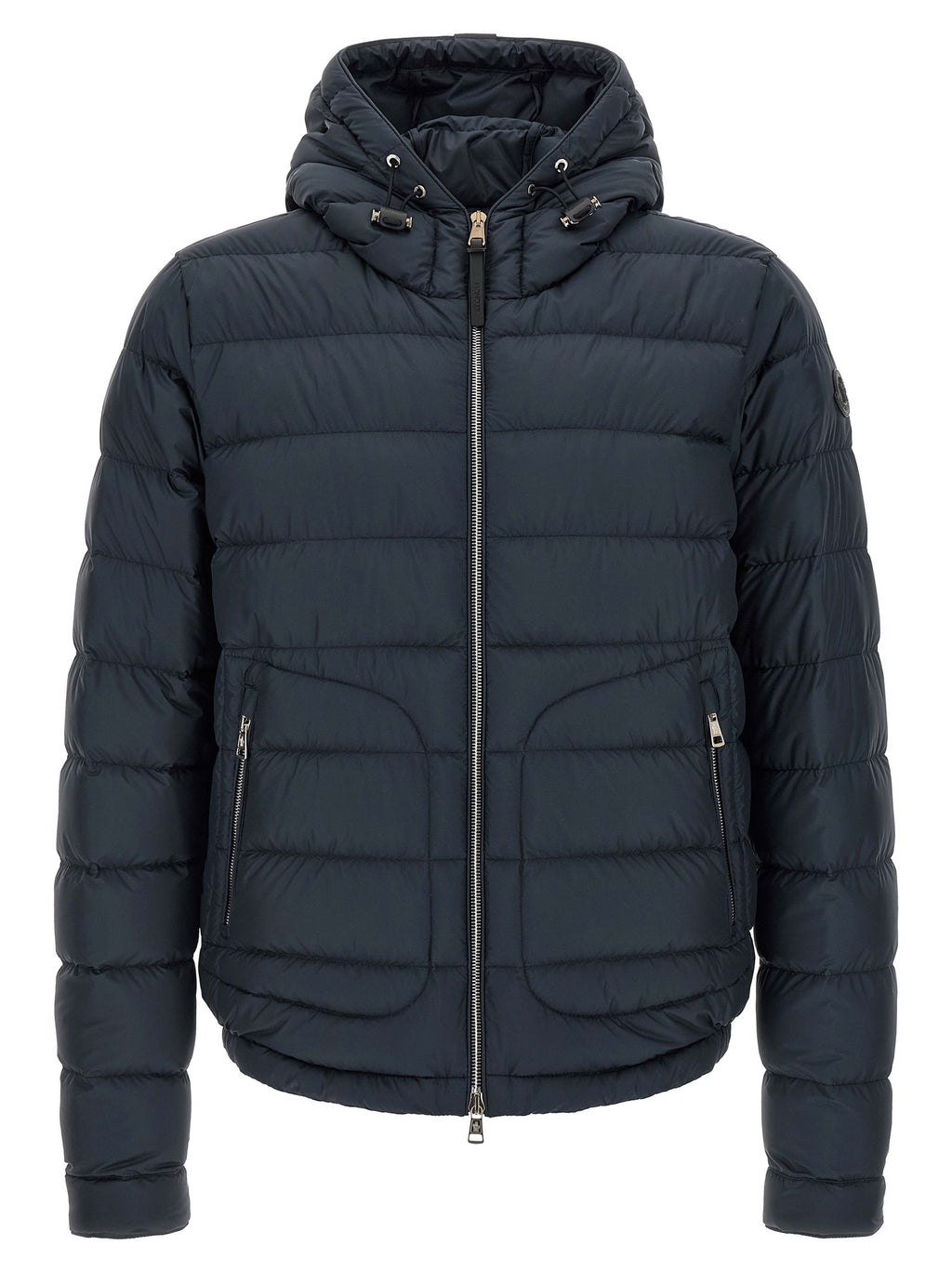 Moncler Blue Polyester Full-Length Jacket