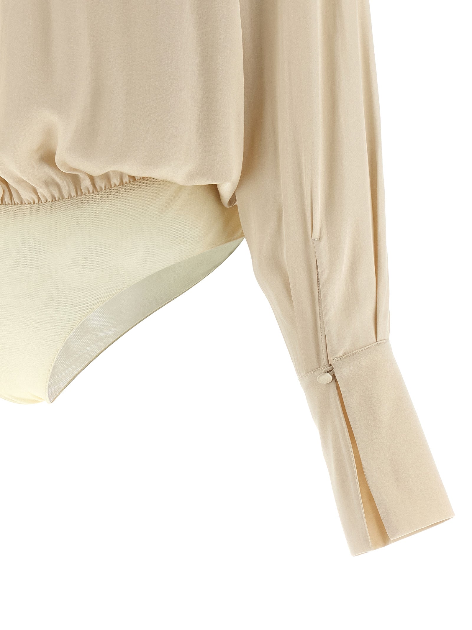 The Andamane Beige Viscose Bodysuit