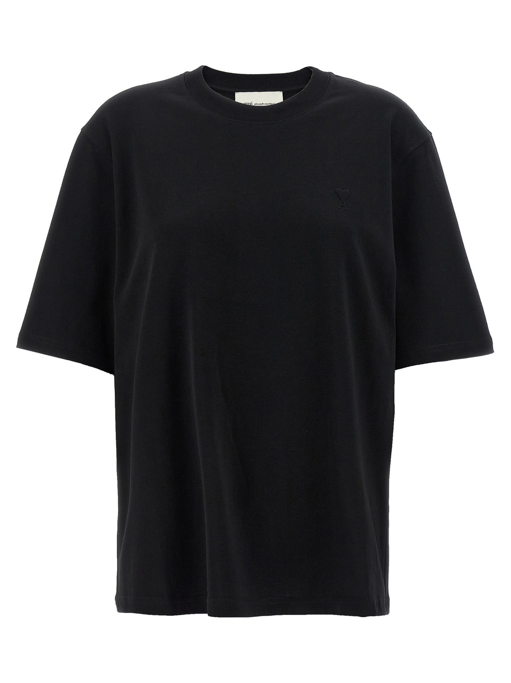 Ami Paris Black Cotton T-Shirt