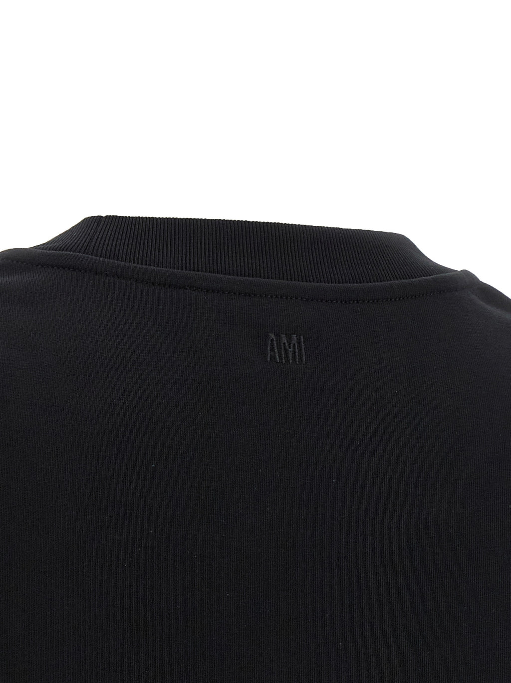 Ami Paris Black Cotton T-Shirt