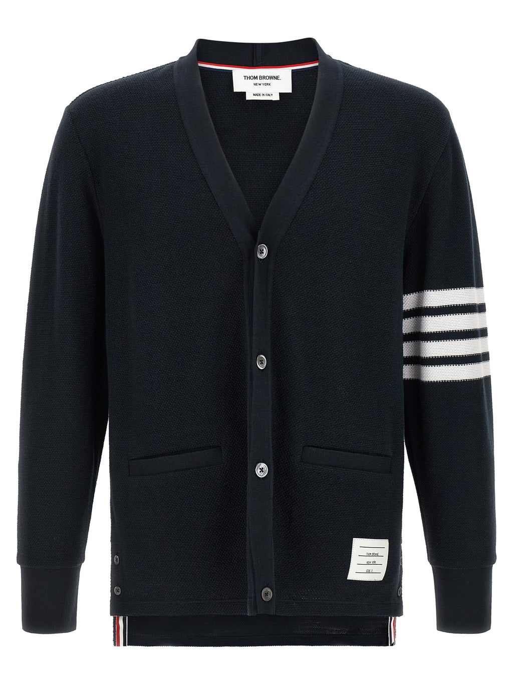 Thom Browne Blue Cotton Cardigan