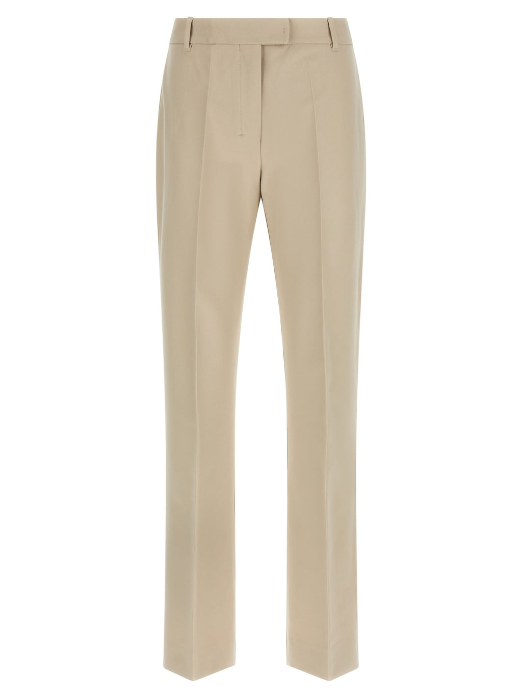 'S Max Mara Beige Cotton Cropped Pants