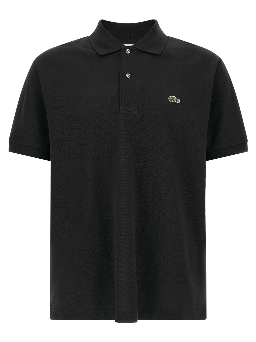 Lacoste Black Cotton Polo Shirt