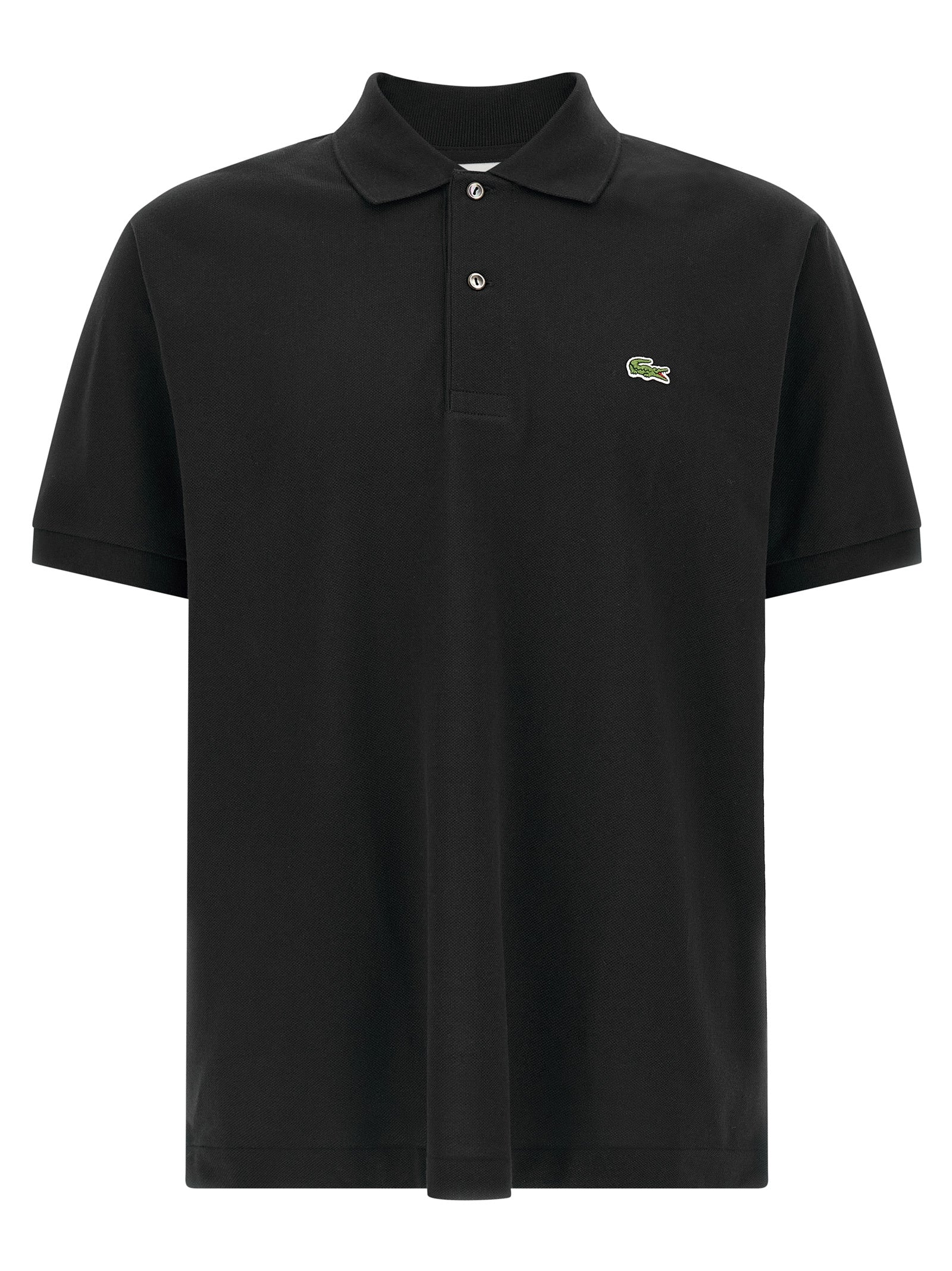 Lacoste Black Cotton Polo Shirt