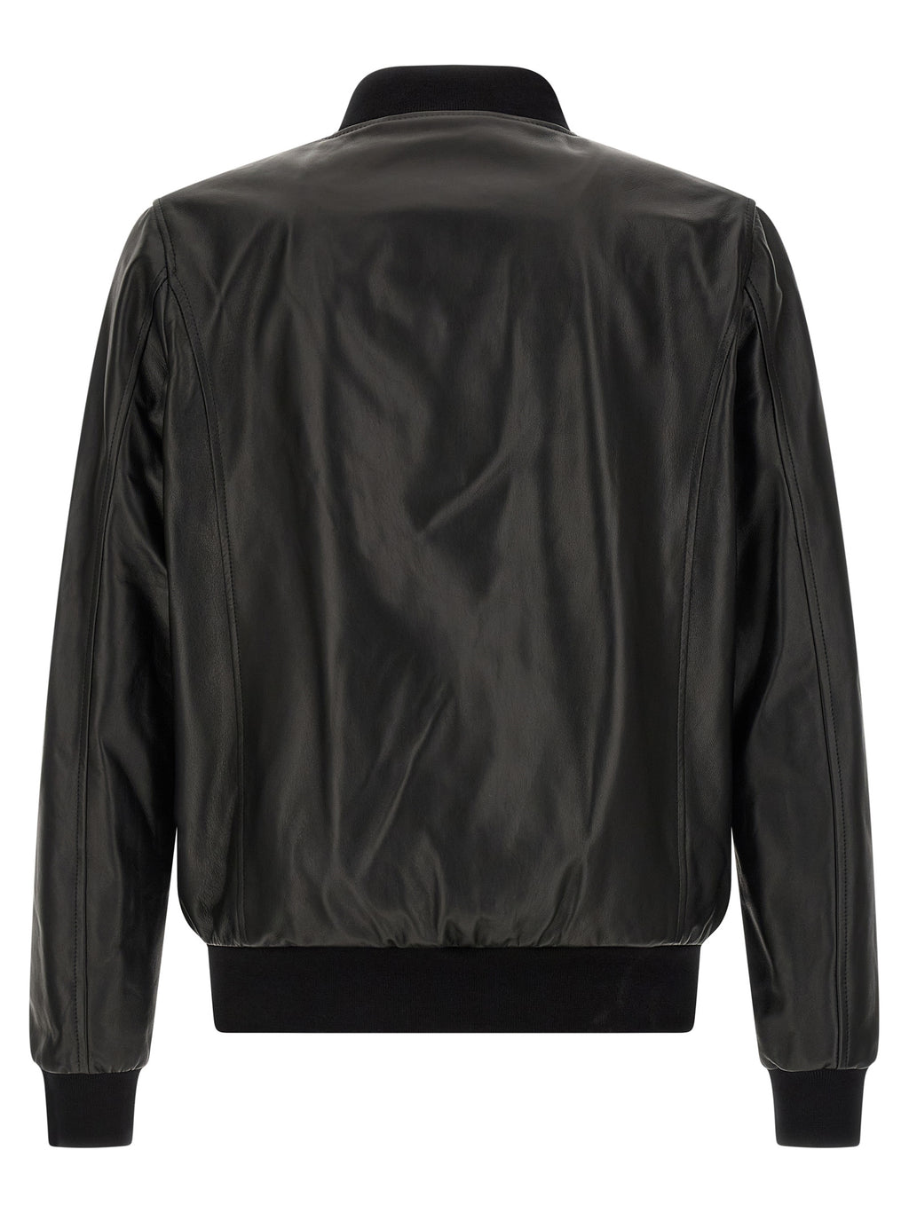 Philipp Plein Black Lambskin Leather Jacket