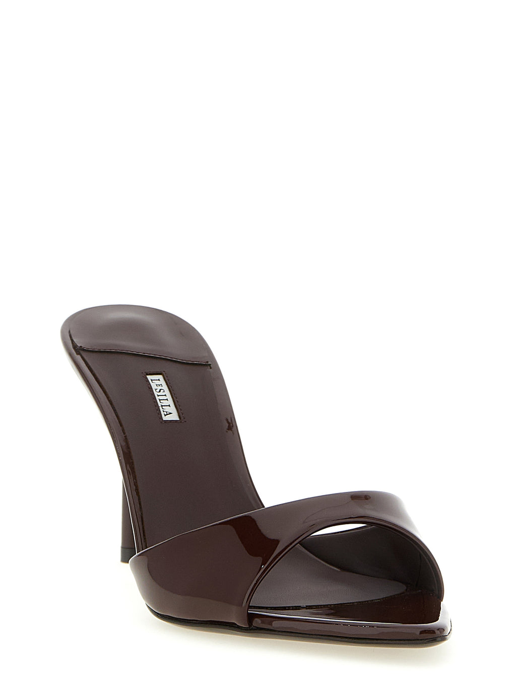 LE SILLA Brown Calfskin Stiletto Heel Sandals