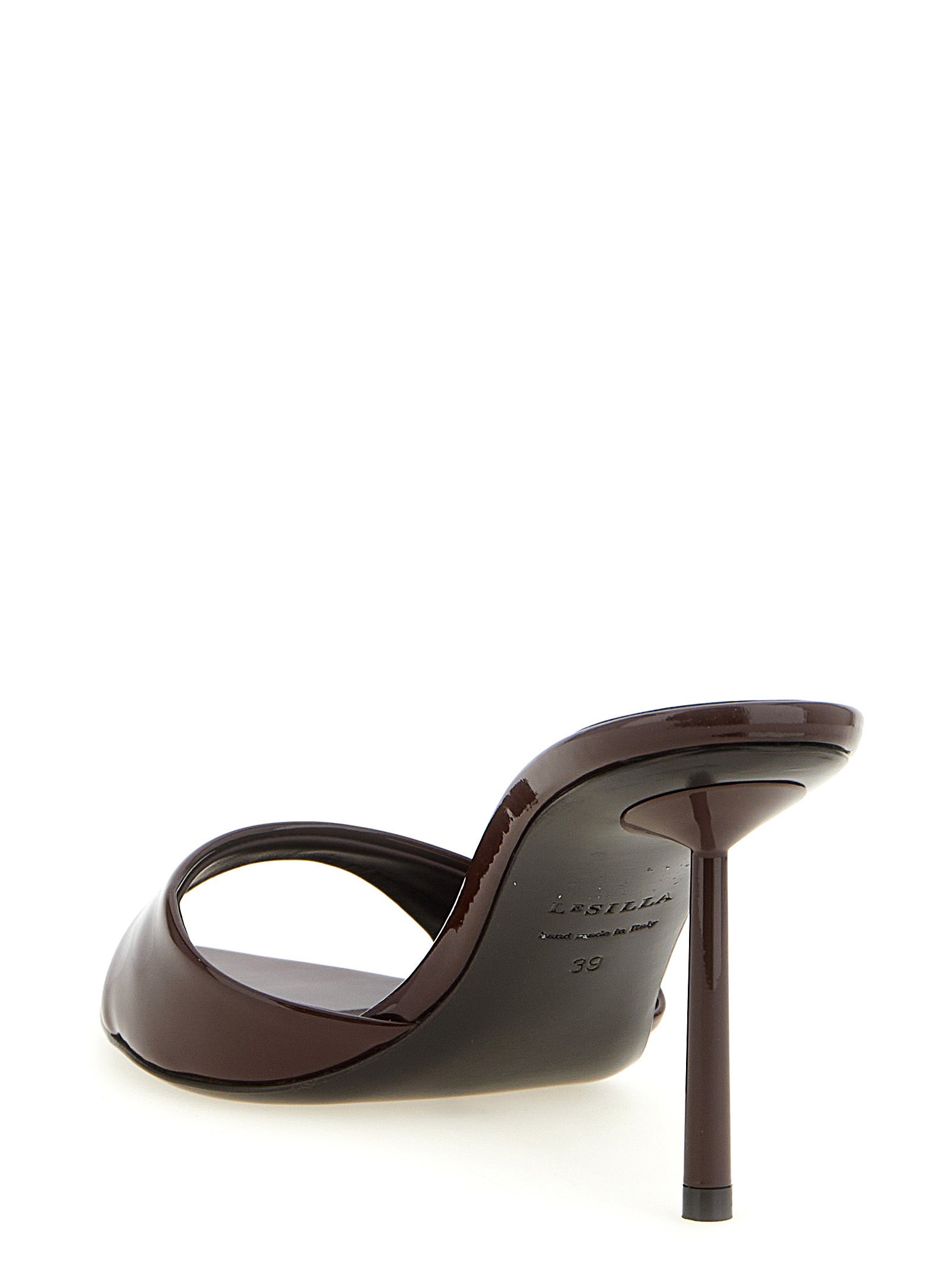 LE SILLA Brown Calfskin Stiletto Heel Sandals