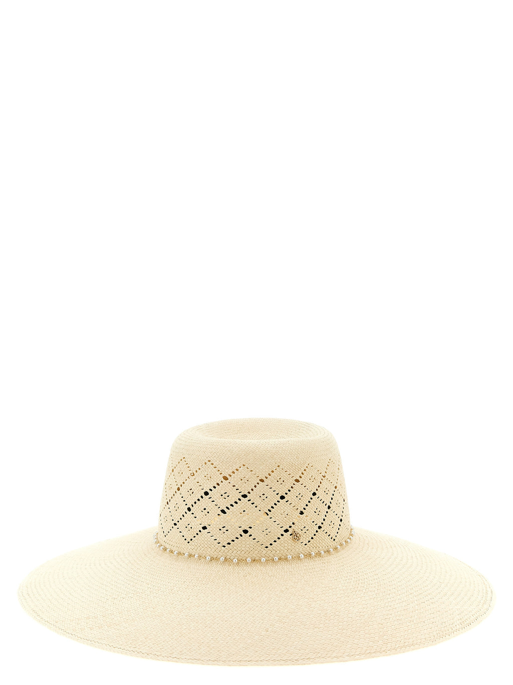 Maison Michel Beige Fabric Sunhat