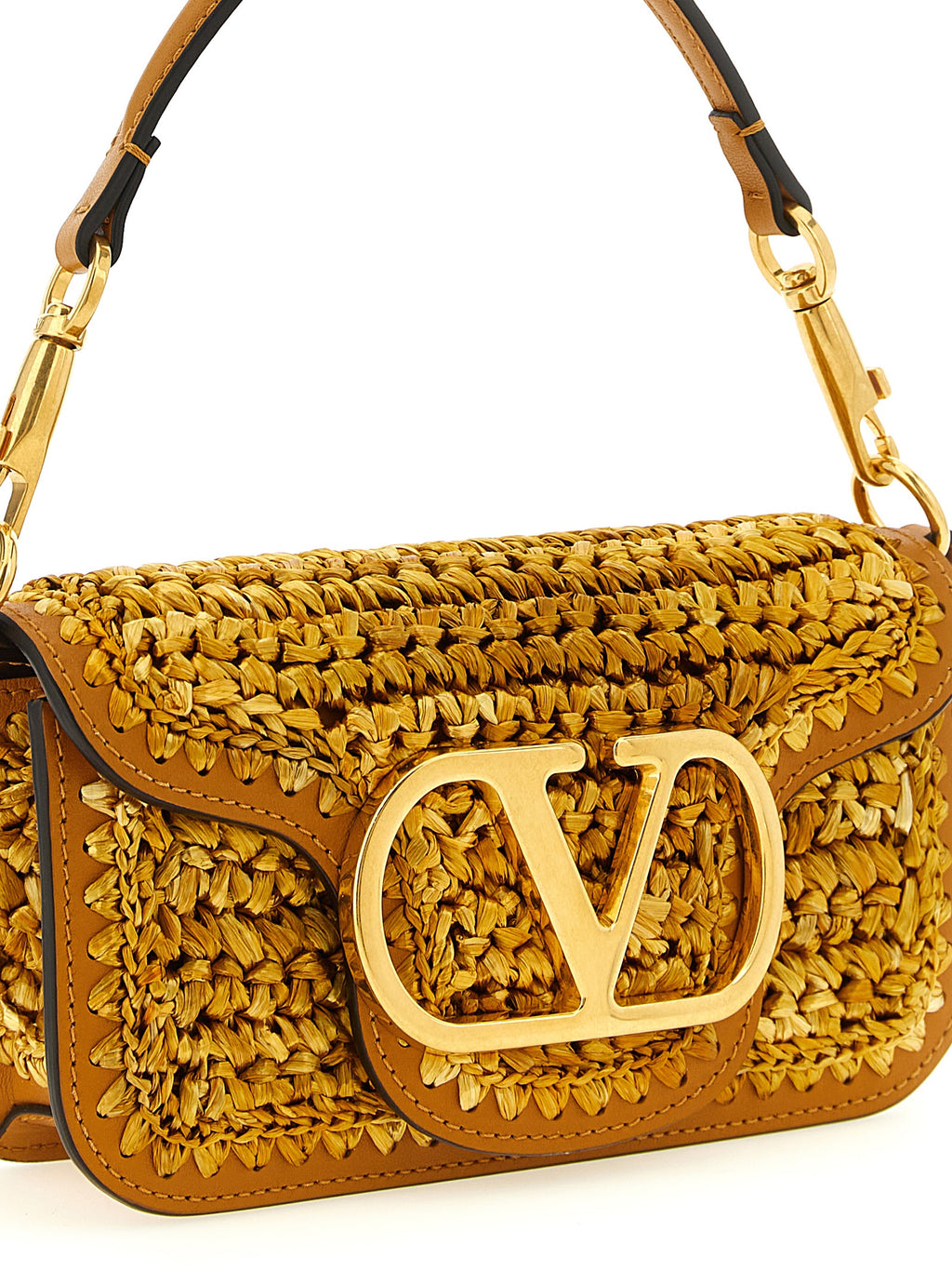Valentino Garavani Gold Viscose Shoulder Bag