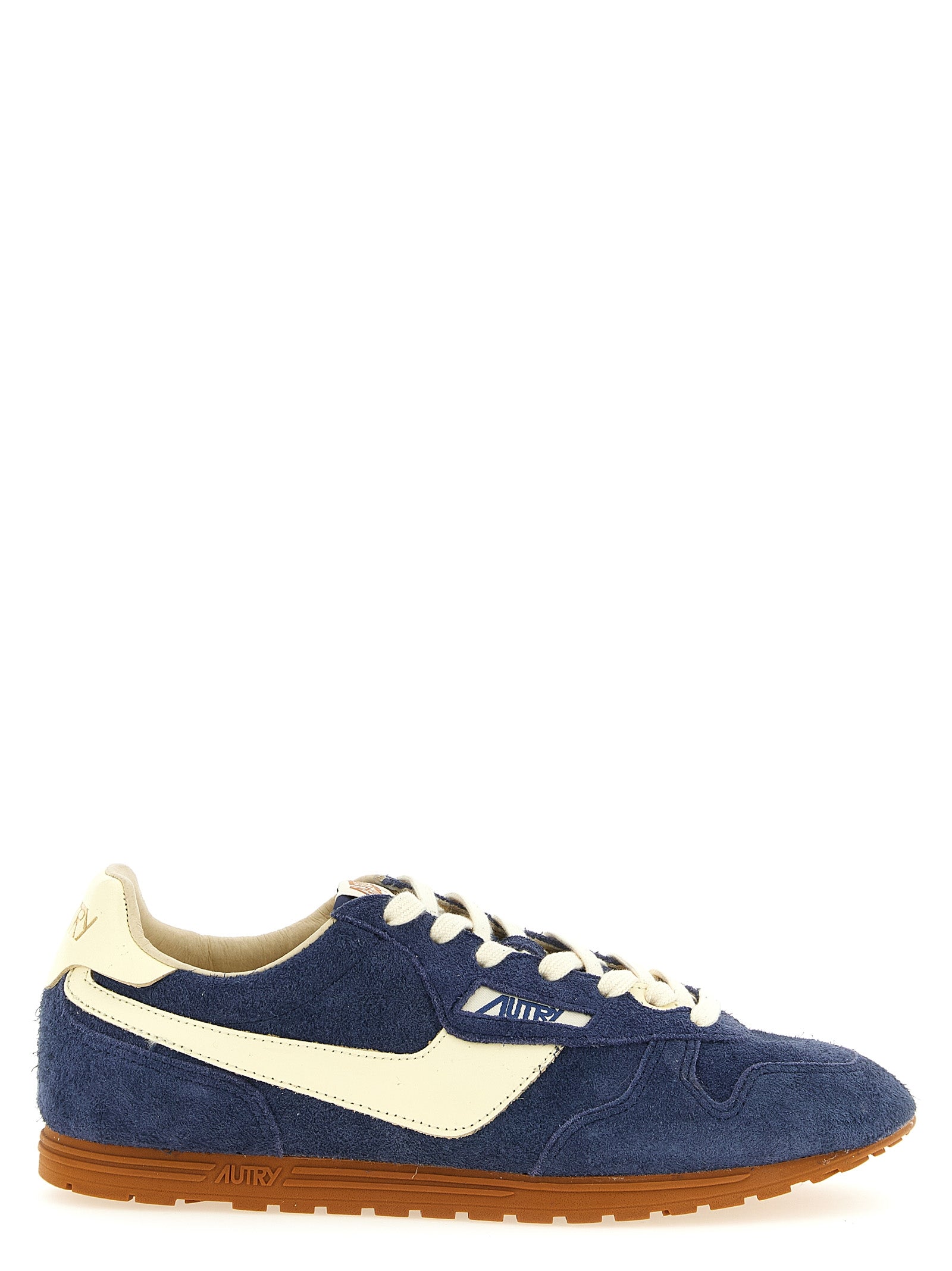 Autry Blue Cowhide Athletic Sneakers