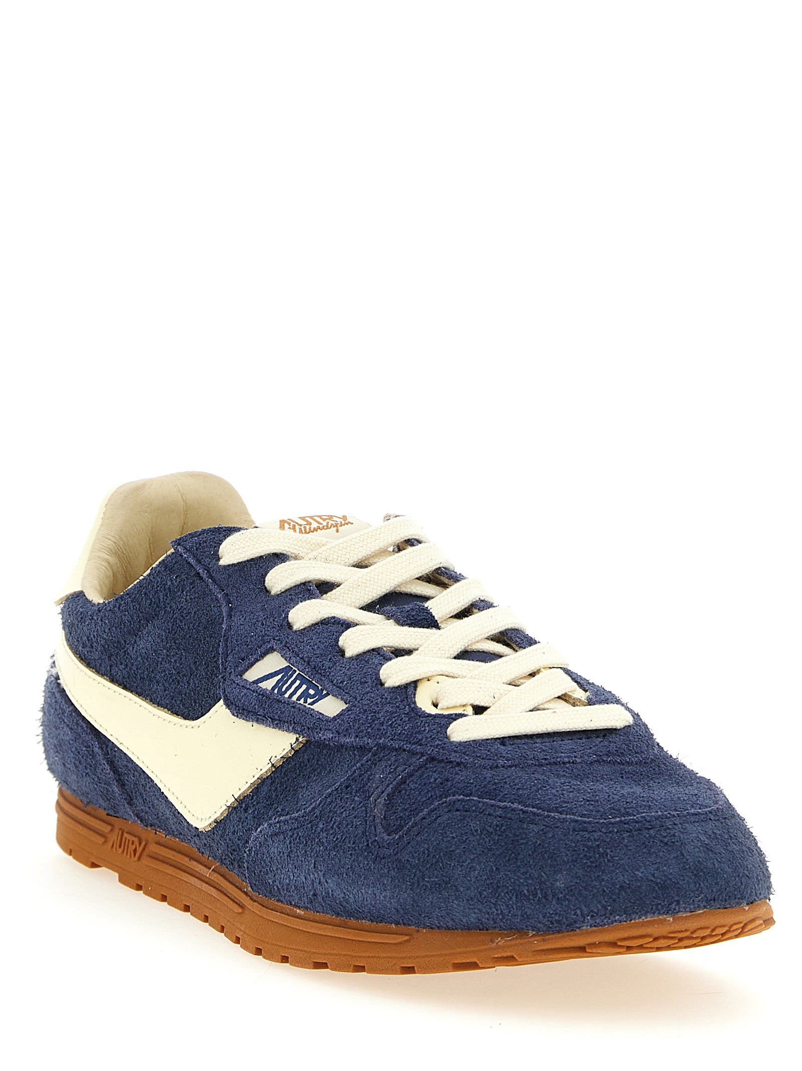 Autry Blue Cowhide Athletic Sneakers