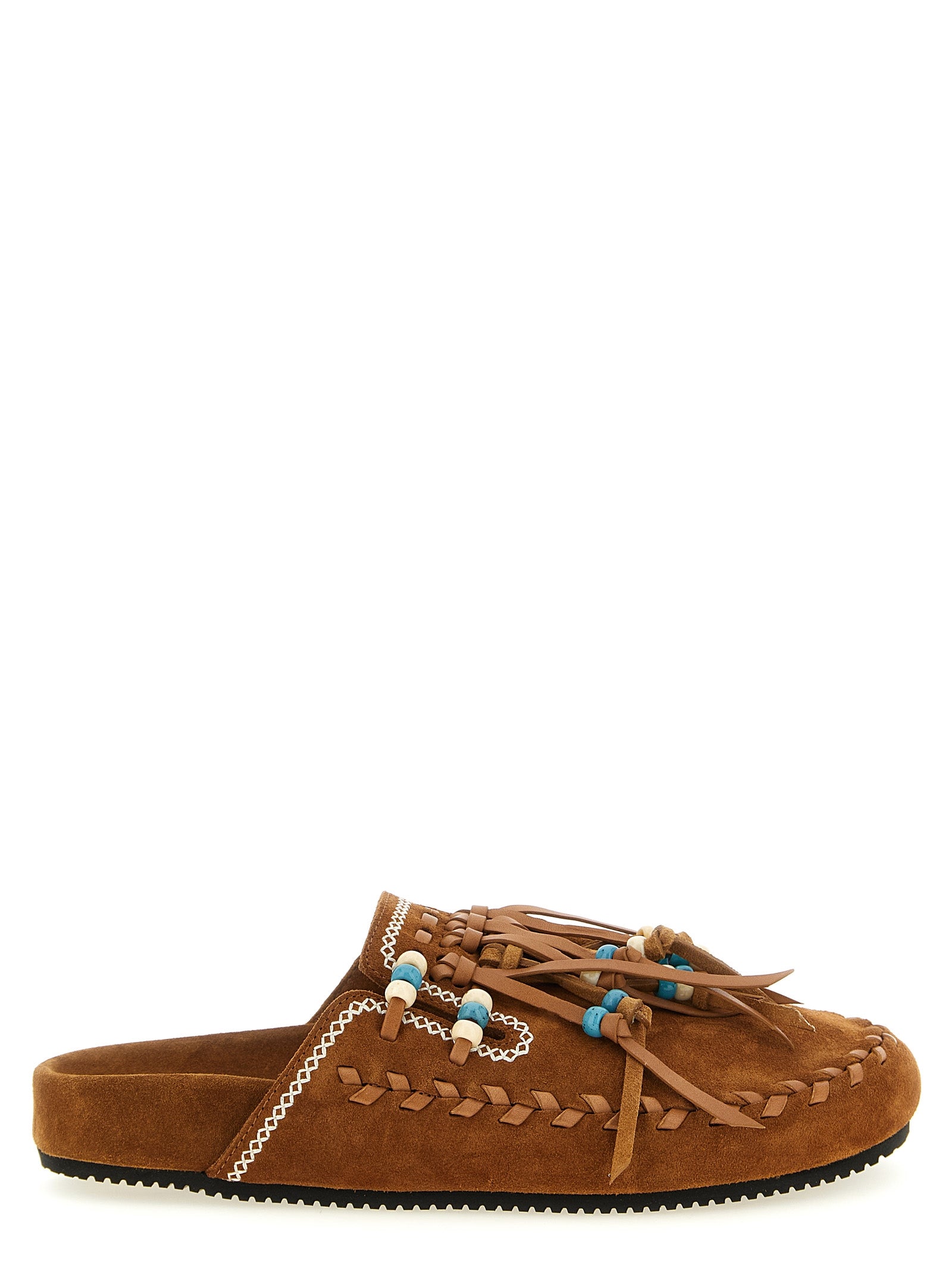 Alanui Brown Calfskin Mules
