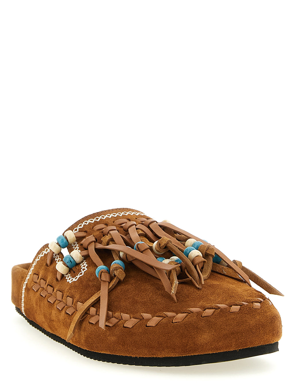 Alanui Brown Calfskin Mules