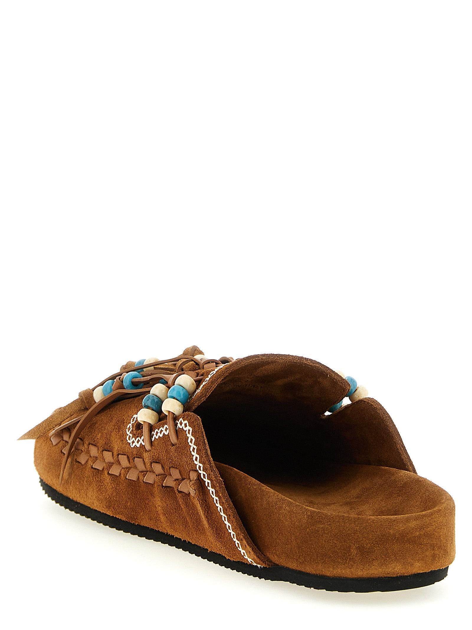 Alanui Brown Calfskin Mules