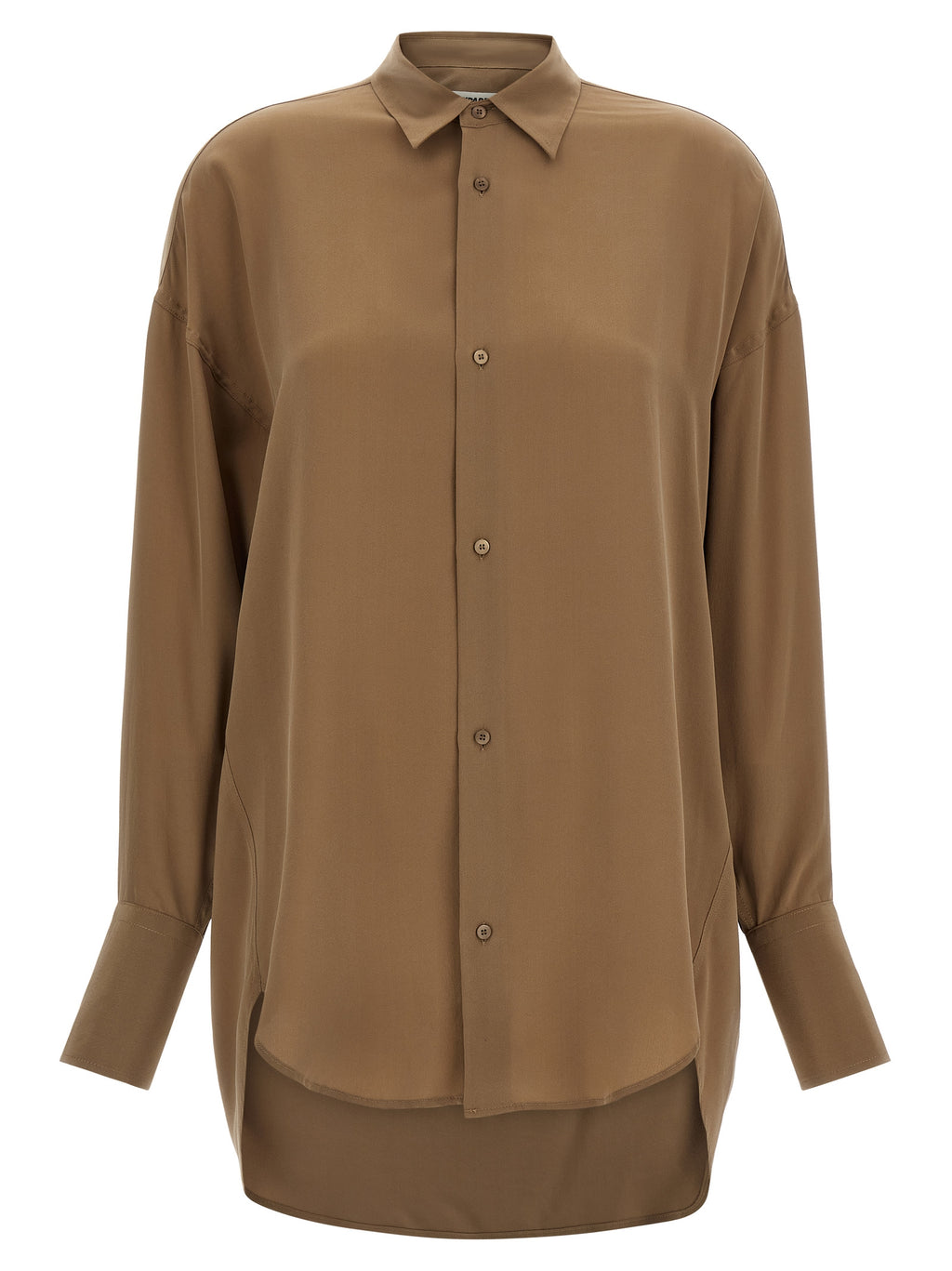 Darkpark Brown Silk Blouse