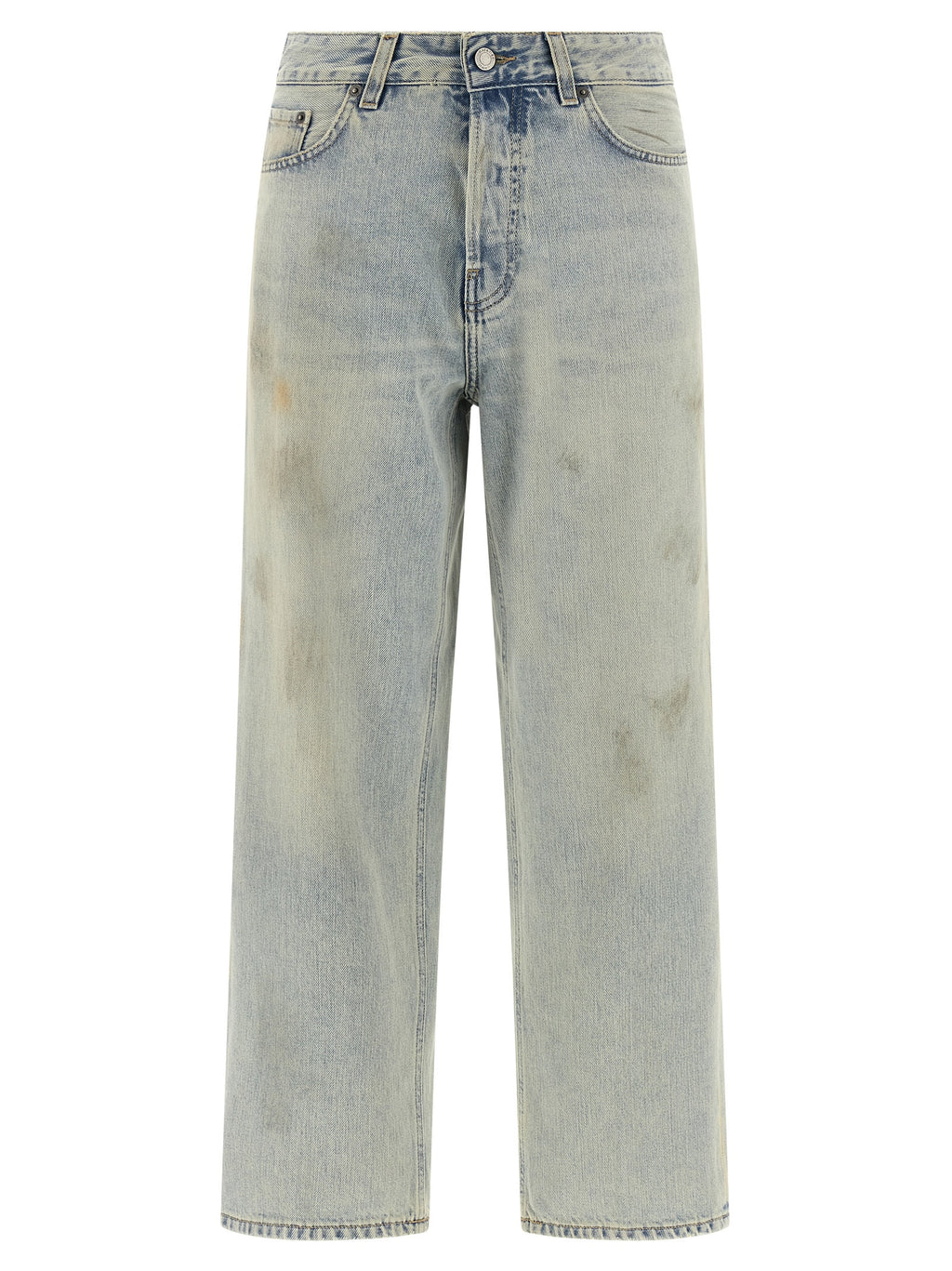 Haikure Blue Cotton Cropped Jeans