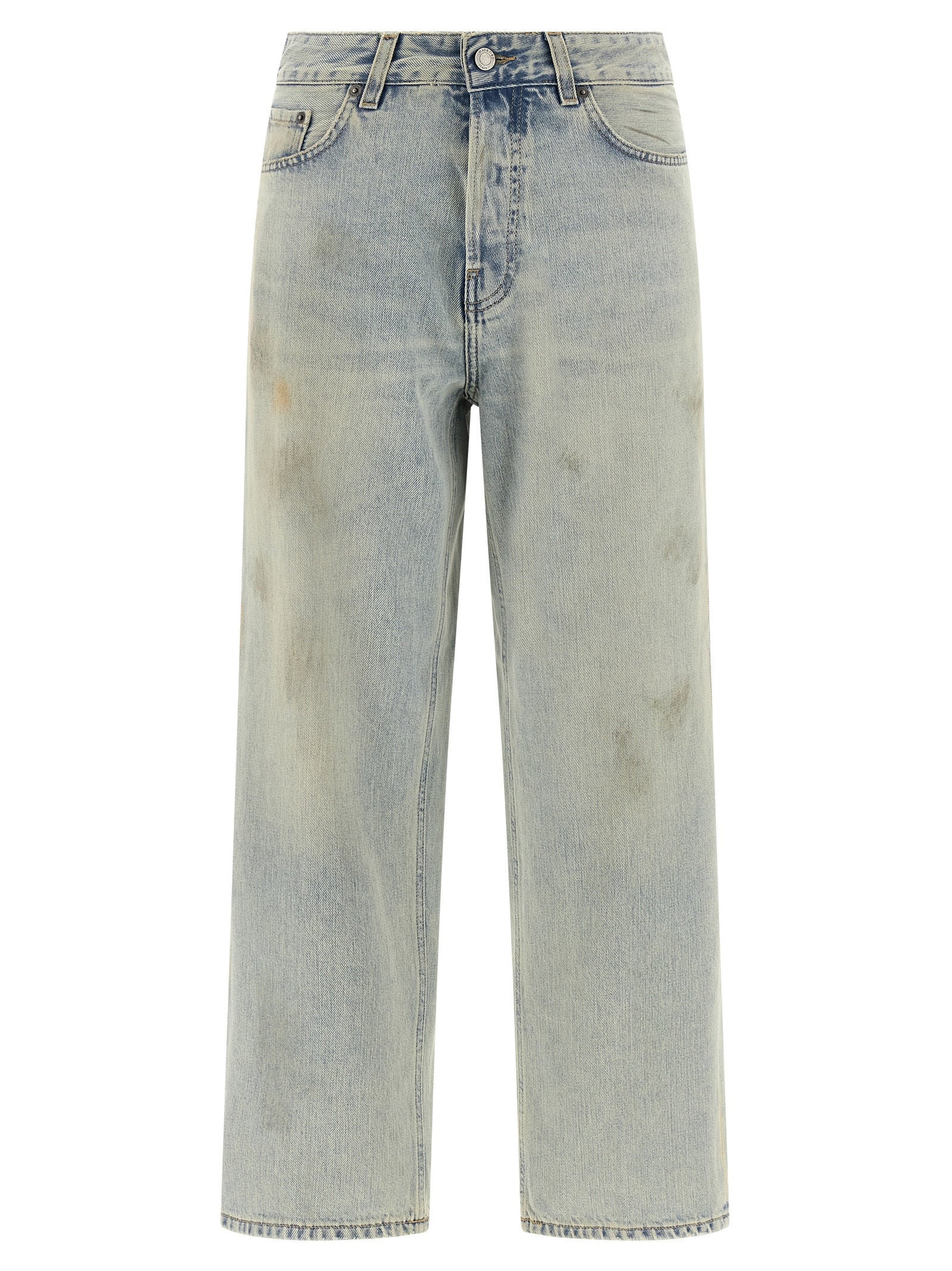 Haikure Blue Cotton Cropped Jeans