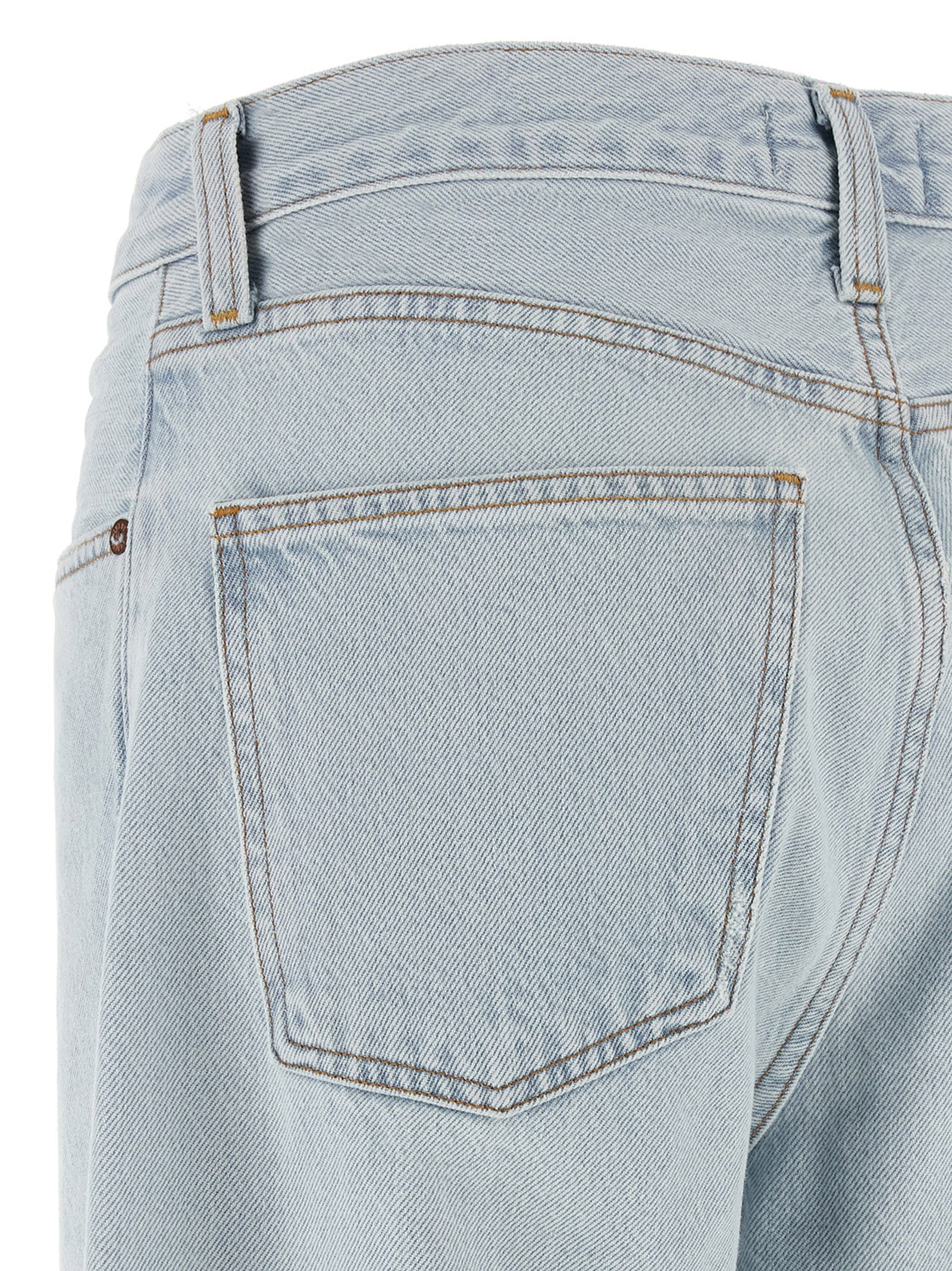 Agolde Blue Cotton Relaxed Fit Jeans