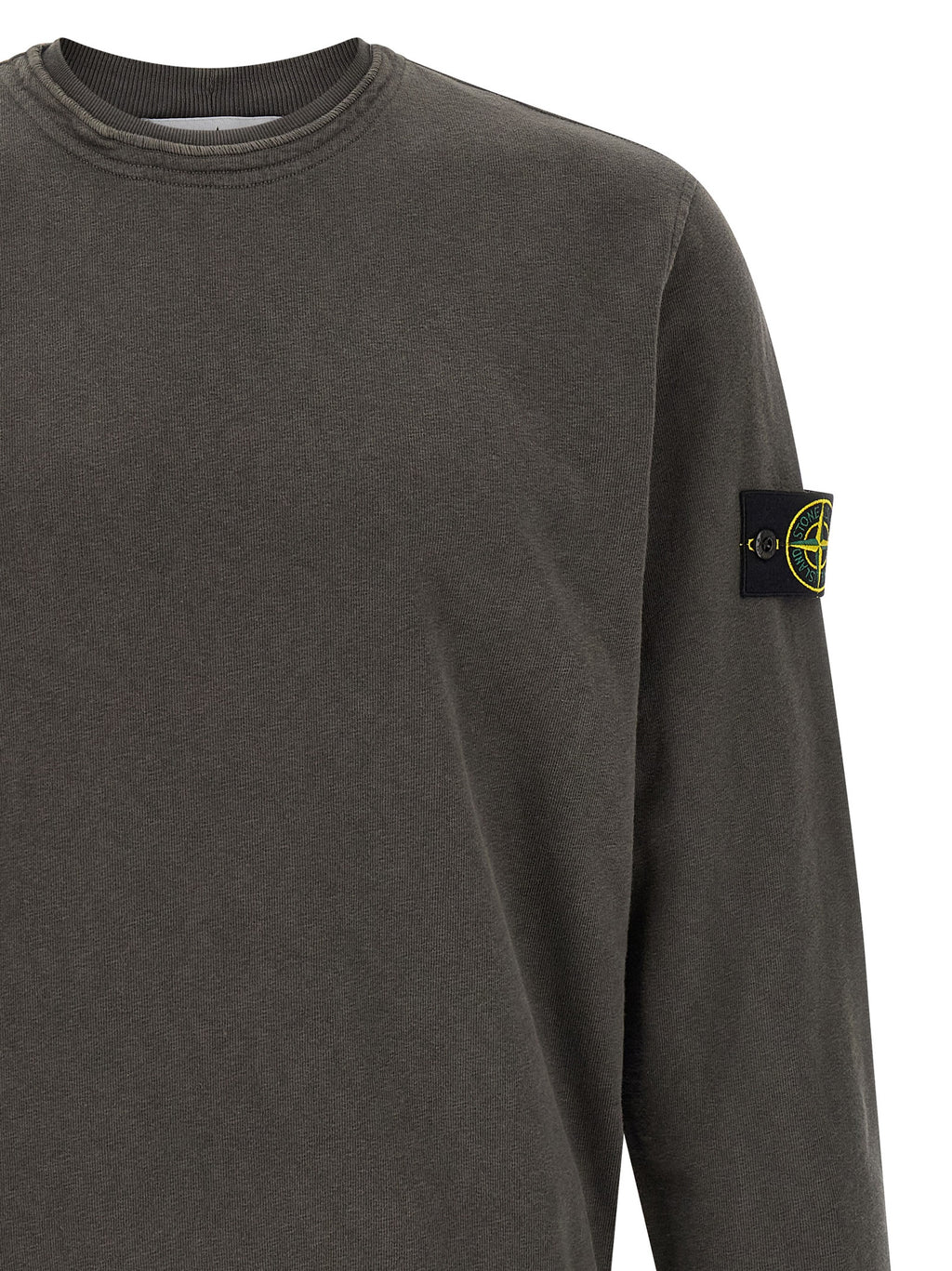 Stone Island Gray Cotton Sweatshirt