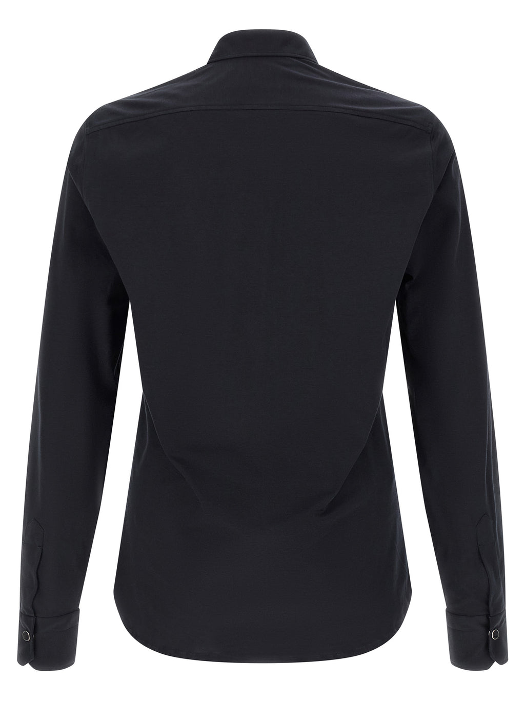 Kiton Blue Cotton Blouse