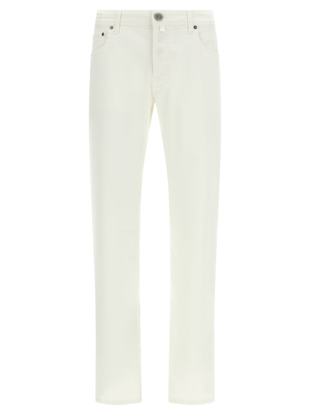 Jacob Cohen White Cotton Straight-Leg Jeans
