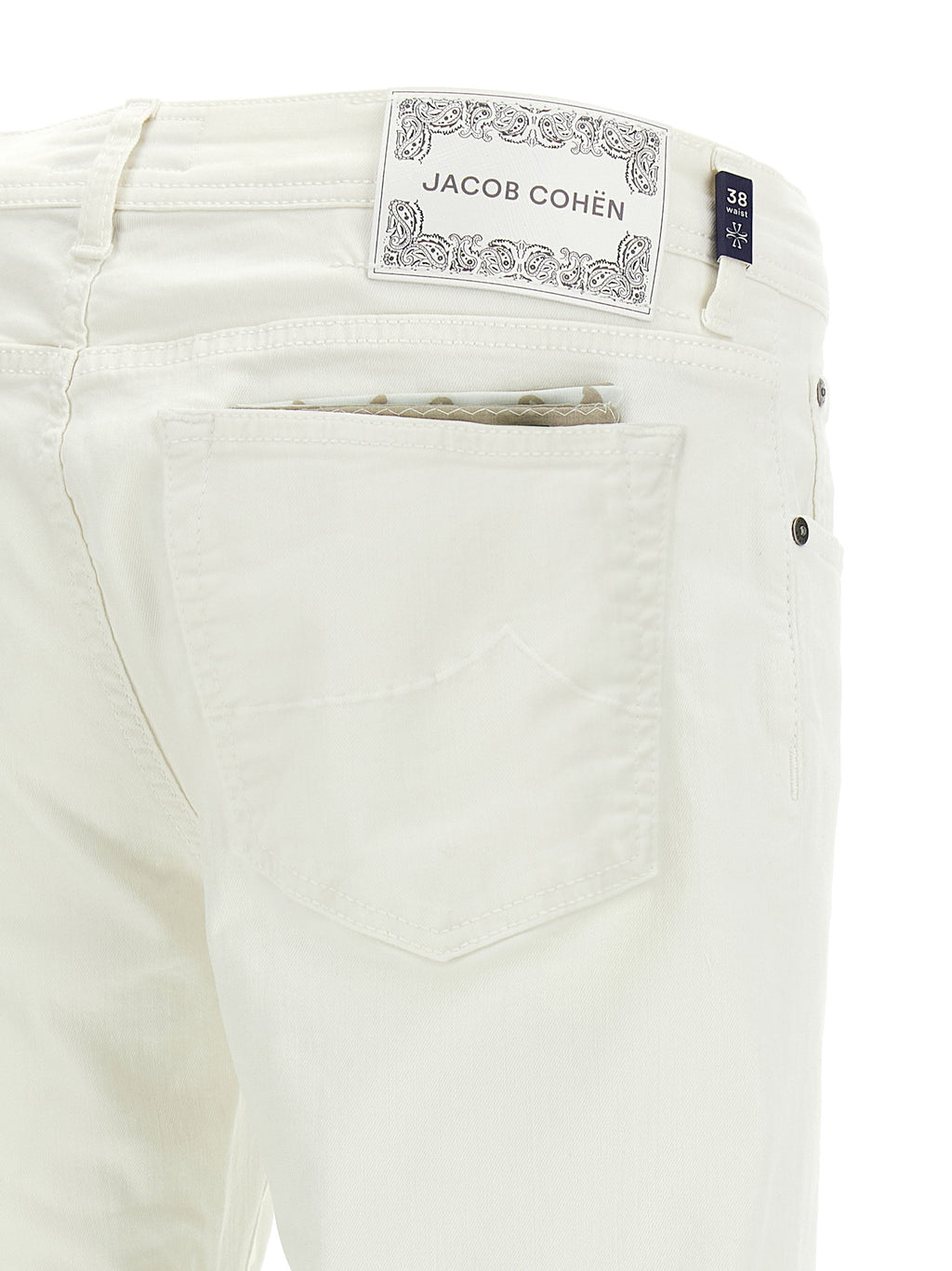 Jacob Cohen White Cotton Straight-Leg Jeans