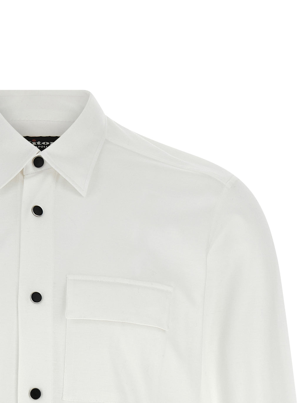 Kiton White Cotton Blouse