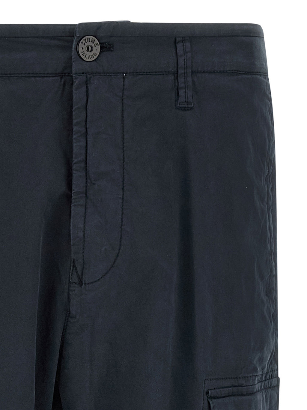 Stone Island Blue Cotton Cargo Pants