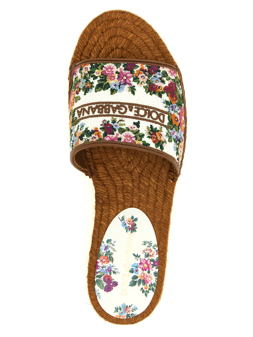 Dolce & Gabbana Multicolor Lamb Leather Slides