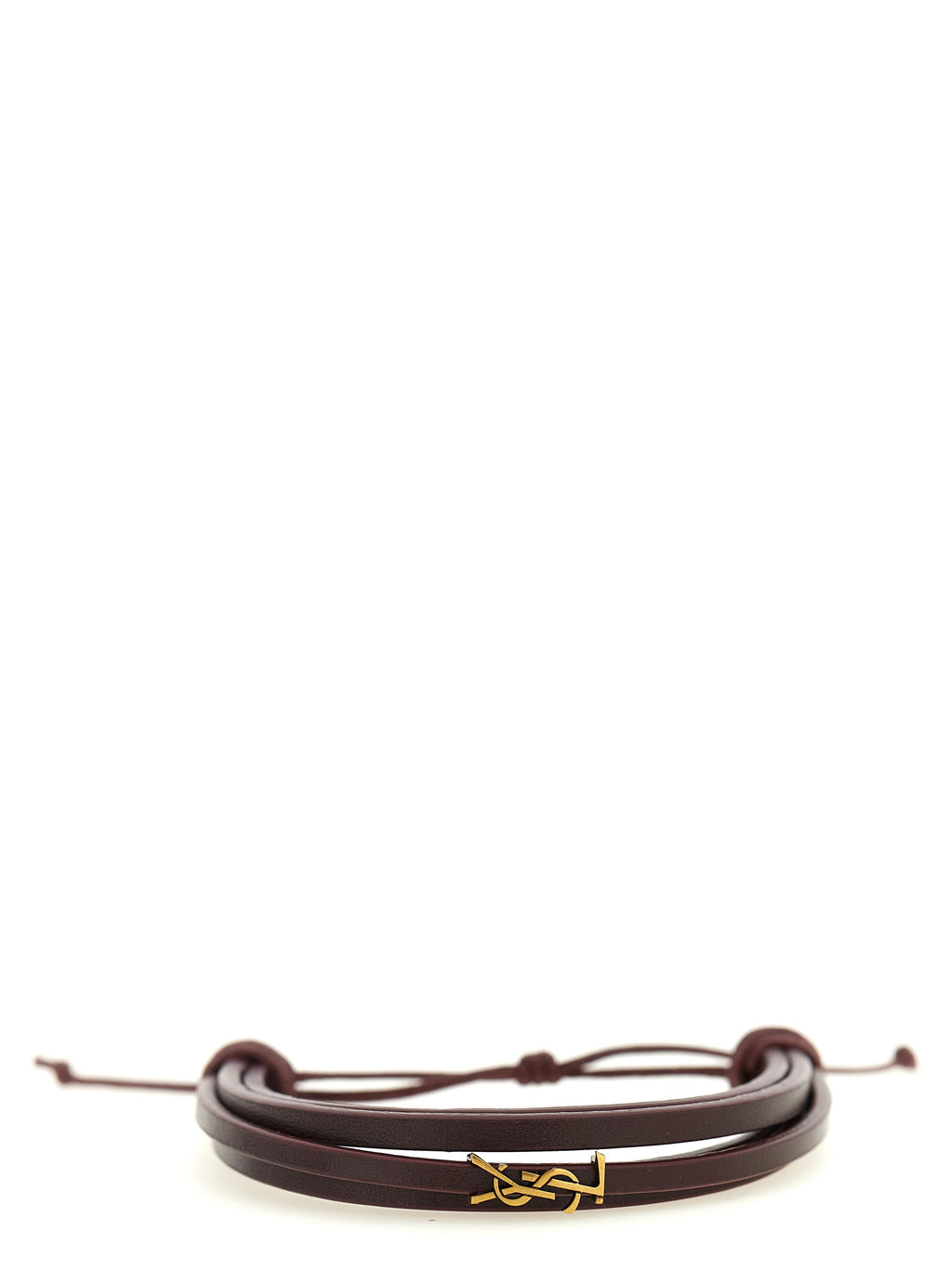Saint Laurent Bordeaux Lamb Leather Bracelet