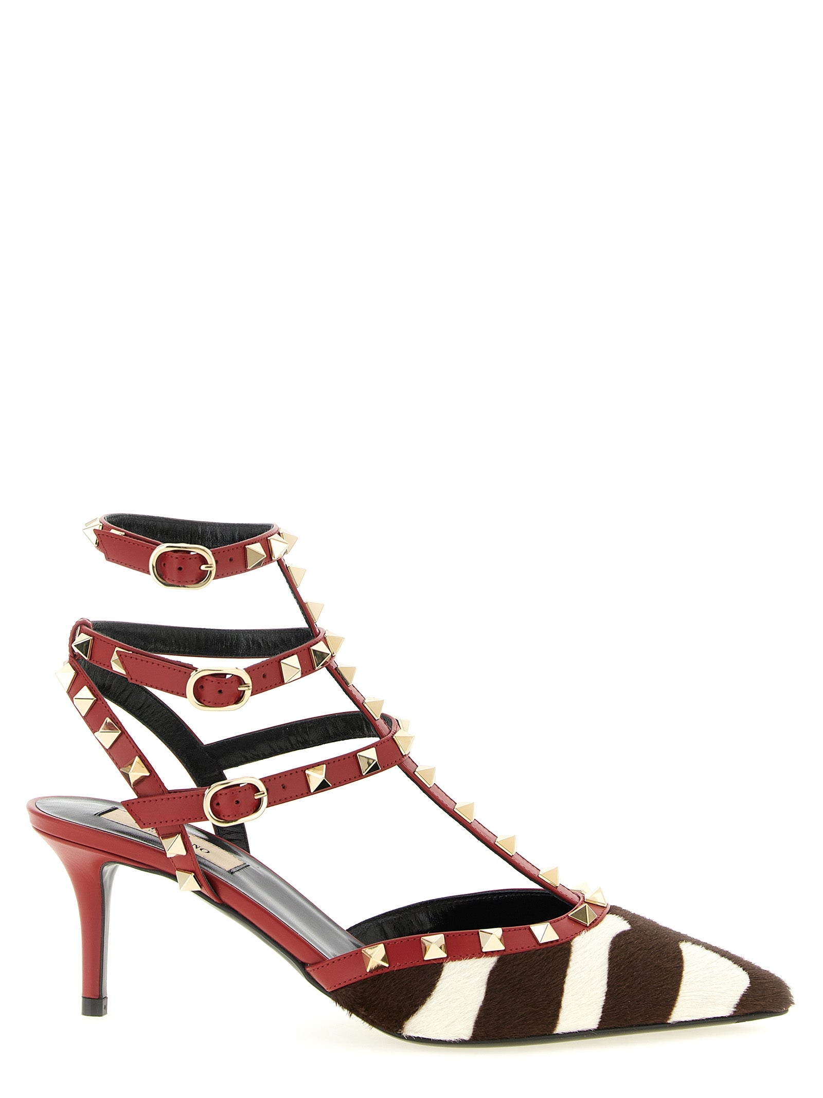 Valentino Garavani Multicolor Calfskin Mid Heel Pumps