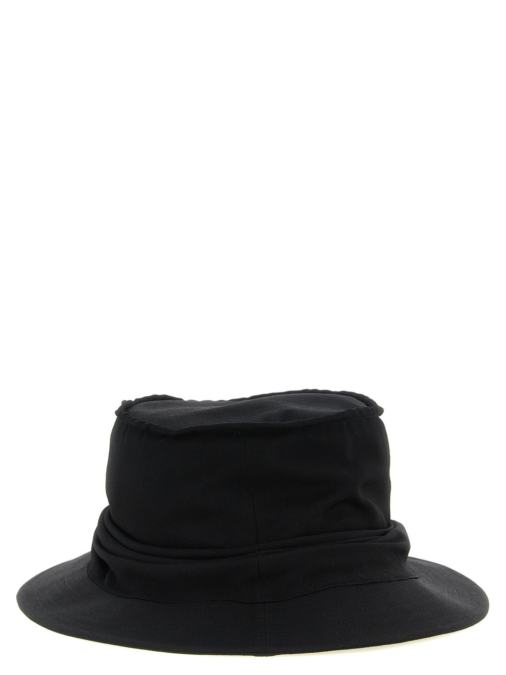 Yohji Yamamoto Black Wool Bucket Hat