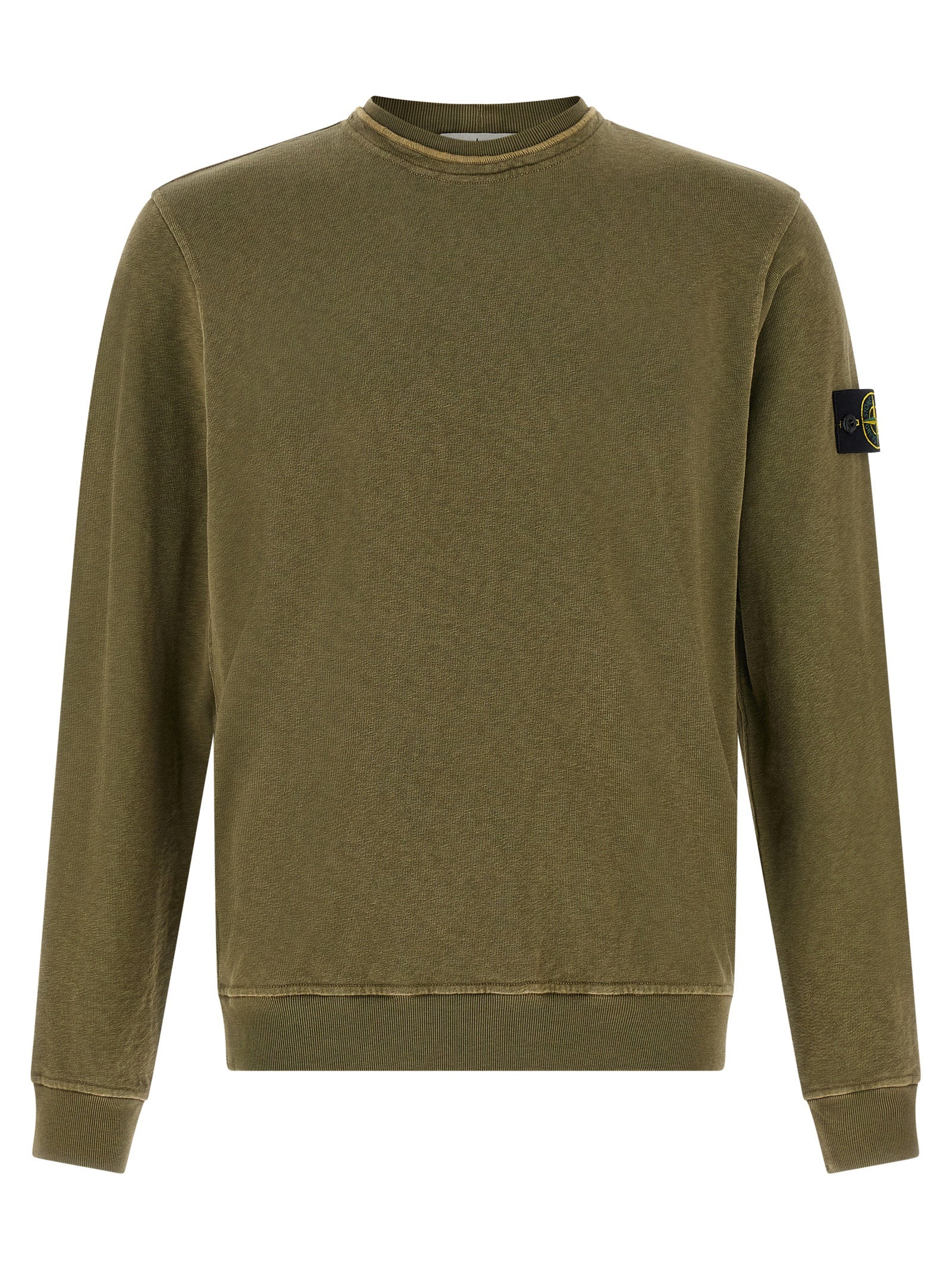 Stone Island Bicolor Cotton Sweatshirt