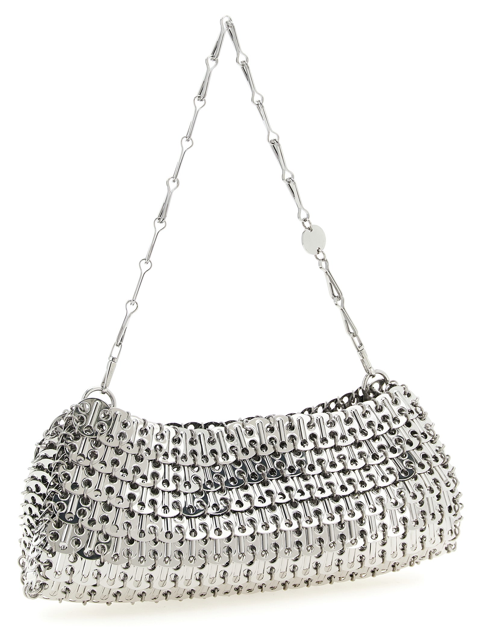 Paco Rabanne Silver Brass Clutch Bag