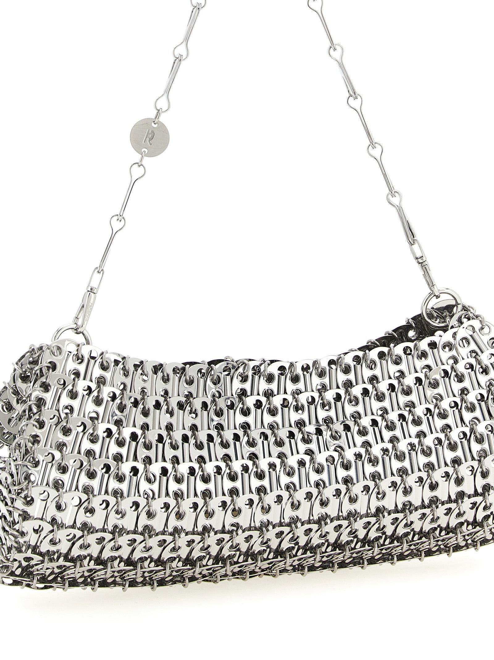 Paco Rabanne Silver Brass Clutch Bag