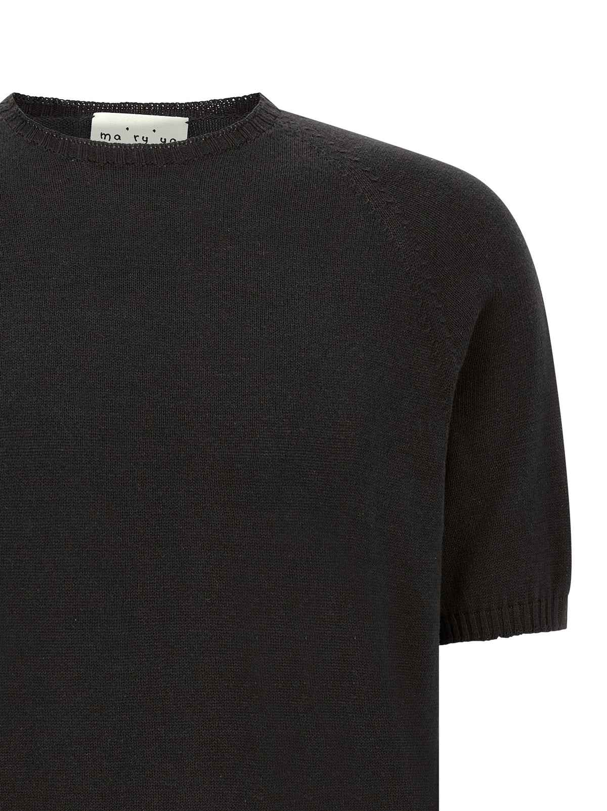 MA'RY'YA Black Cotton Cardigan