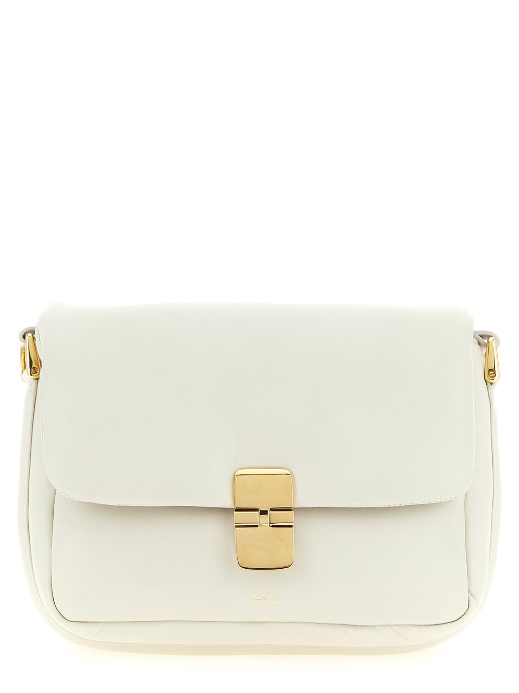 A.P.C. White Cowhide Crossbody Bag