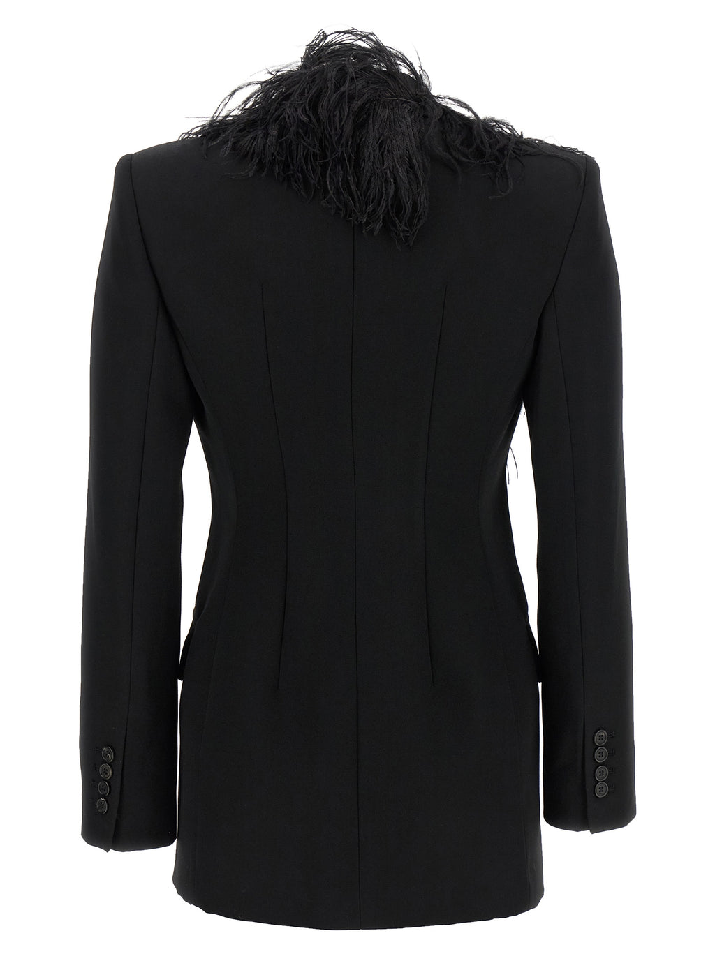The Attico Black Virgin Wool Blazer