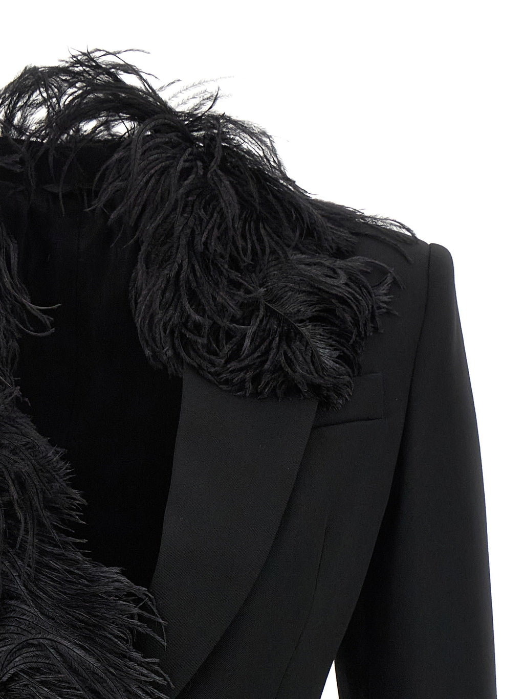 The Attico Black Virgin Wool Blazer