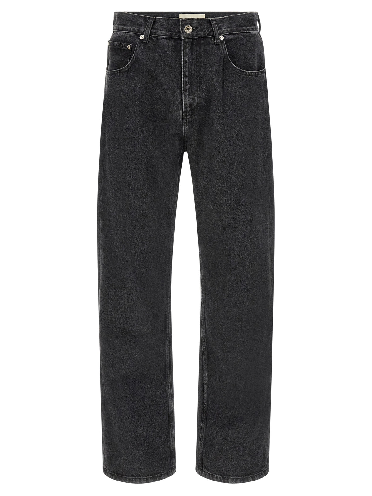 SECOND/LAYER Black Cotton Straight-Leg Jeans