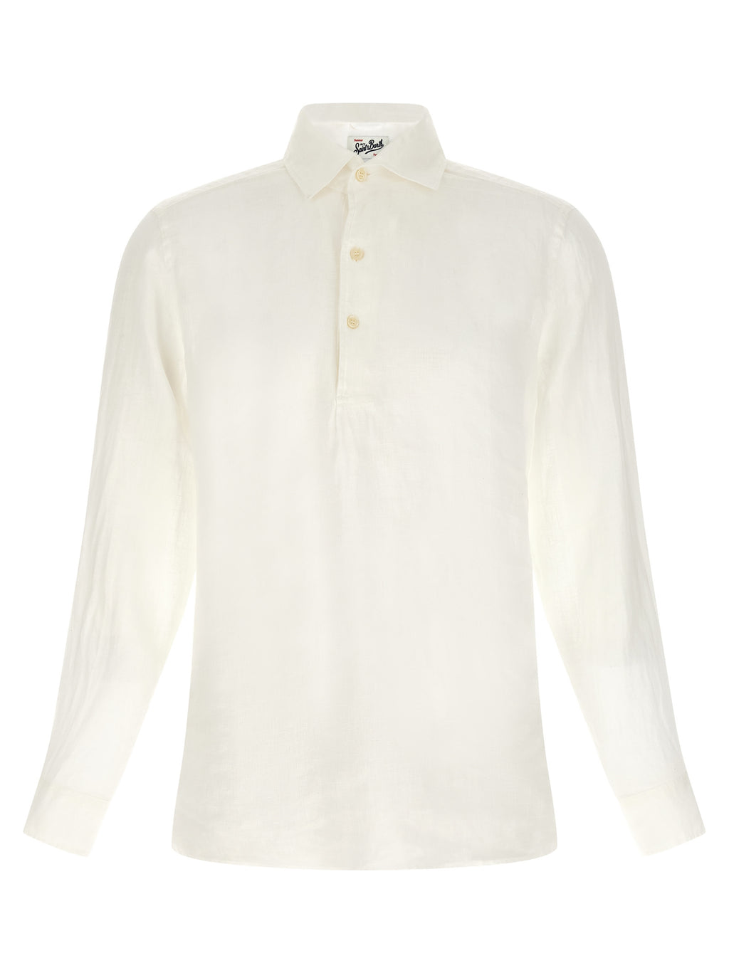 MC2 Saint Barth White Linen Polo Shirt