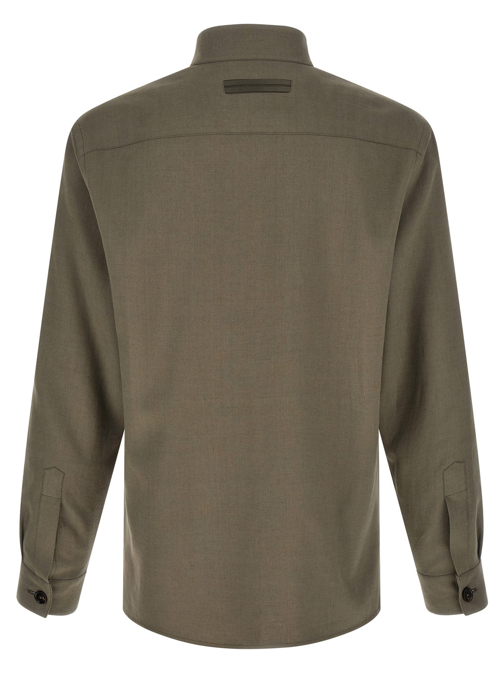 ZEGNA Gray Linen Blouse