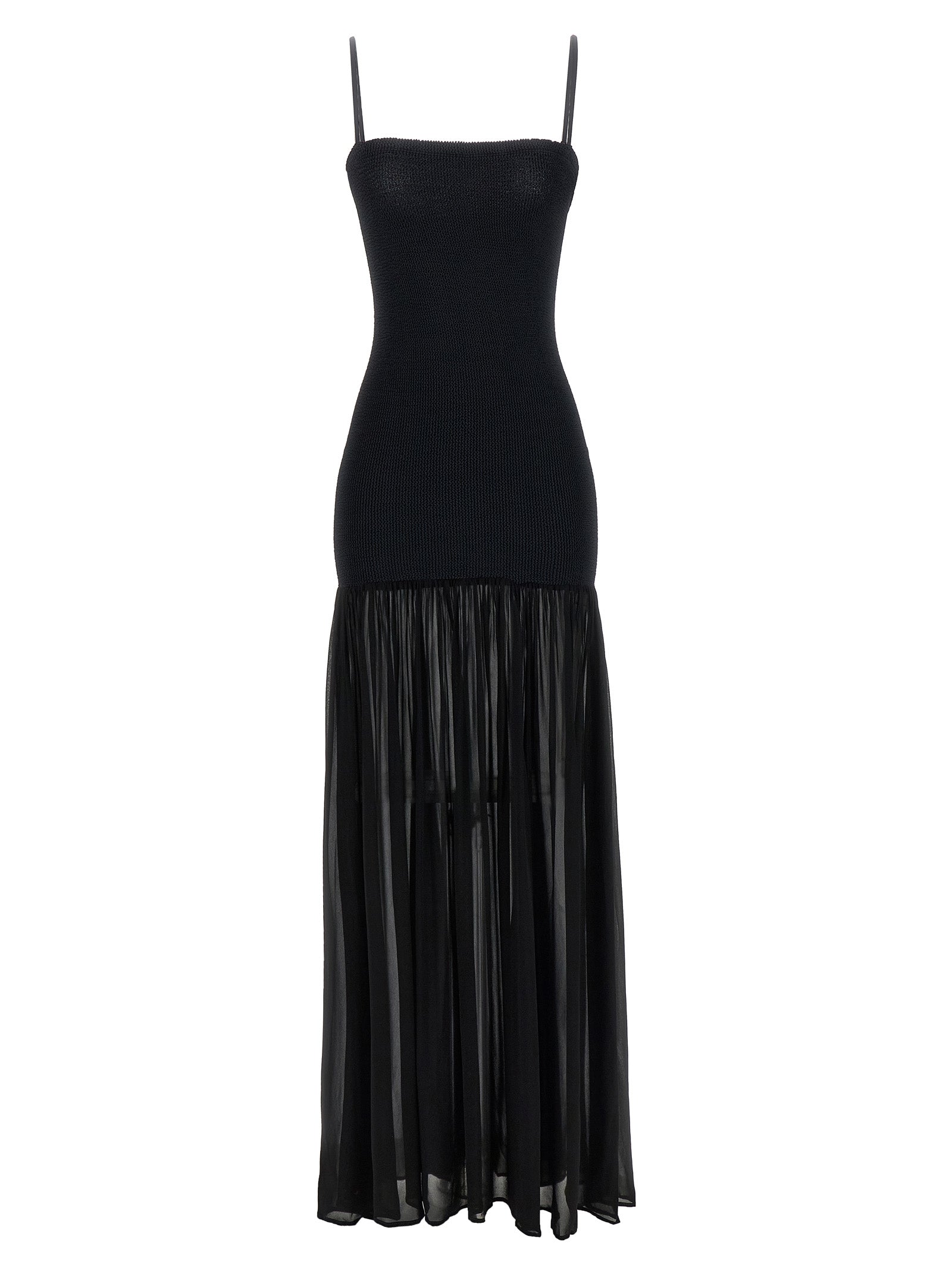 Hunza G Black Polyamide Long Dress