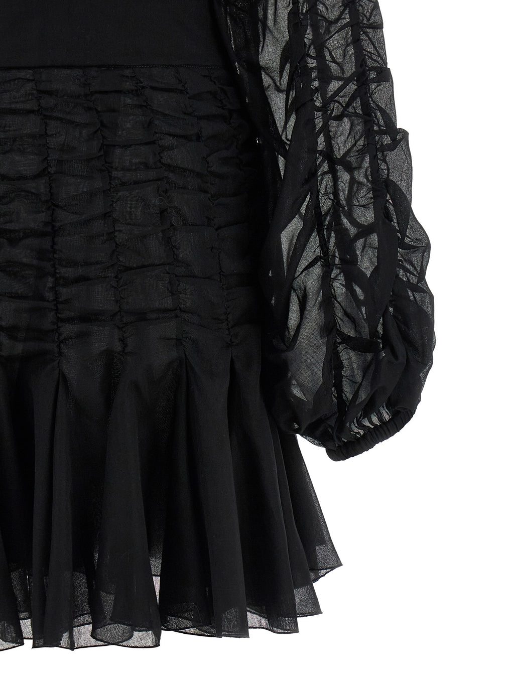 Giovanni Bedin Black Cotton Short Dress