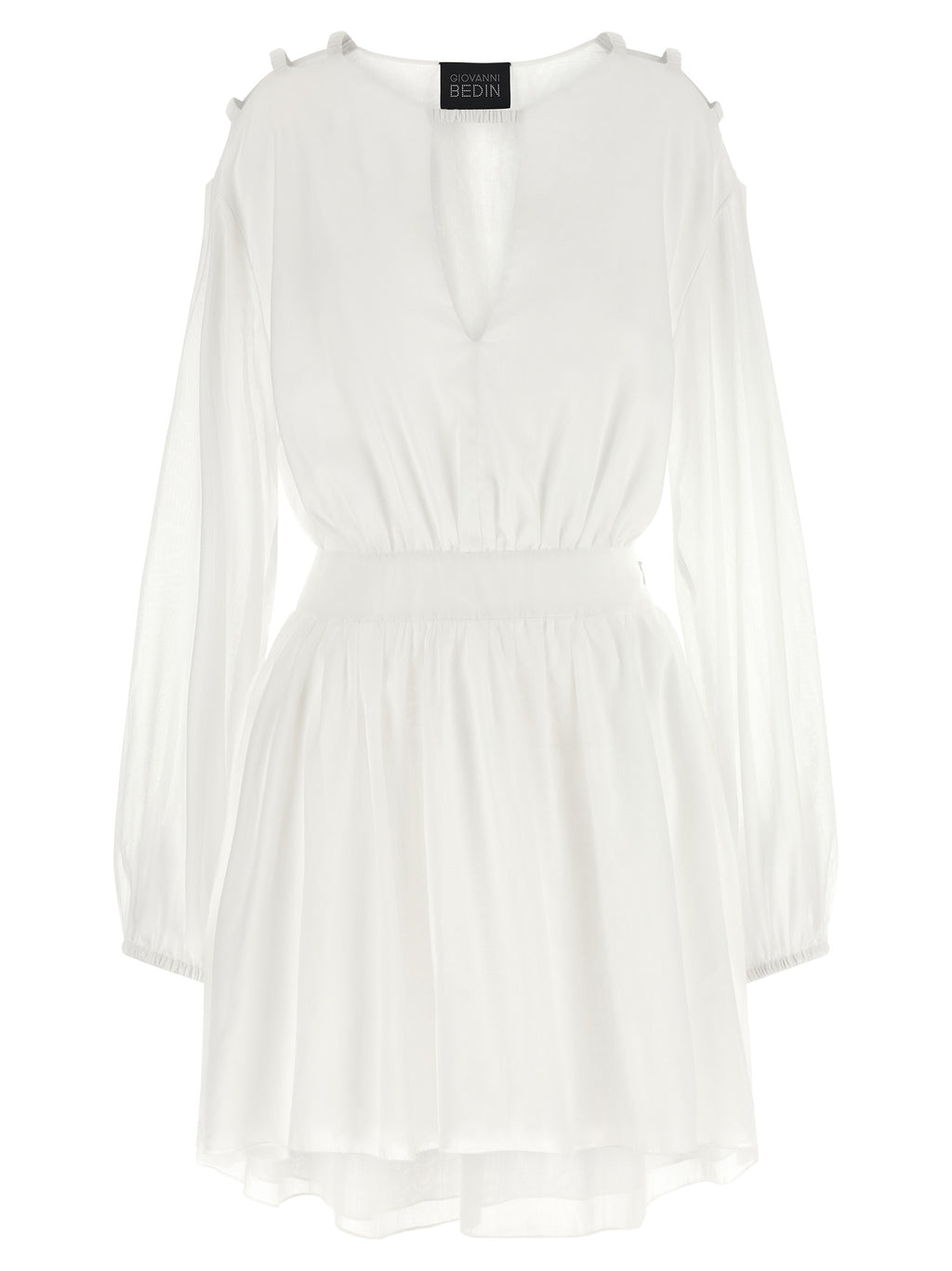 Giovanni Bedin White Cotton Short Dress