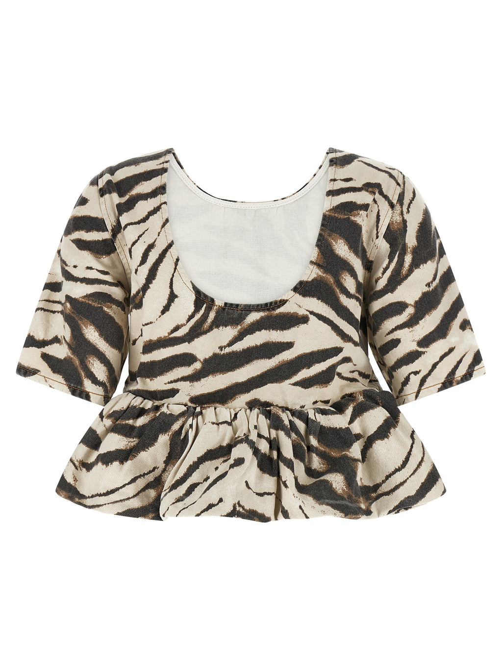 Ganni Multicolor Organic Cotton Pattern Shirt