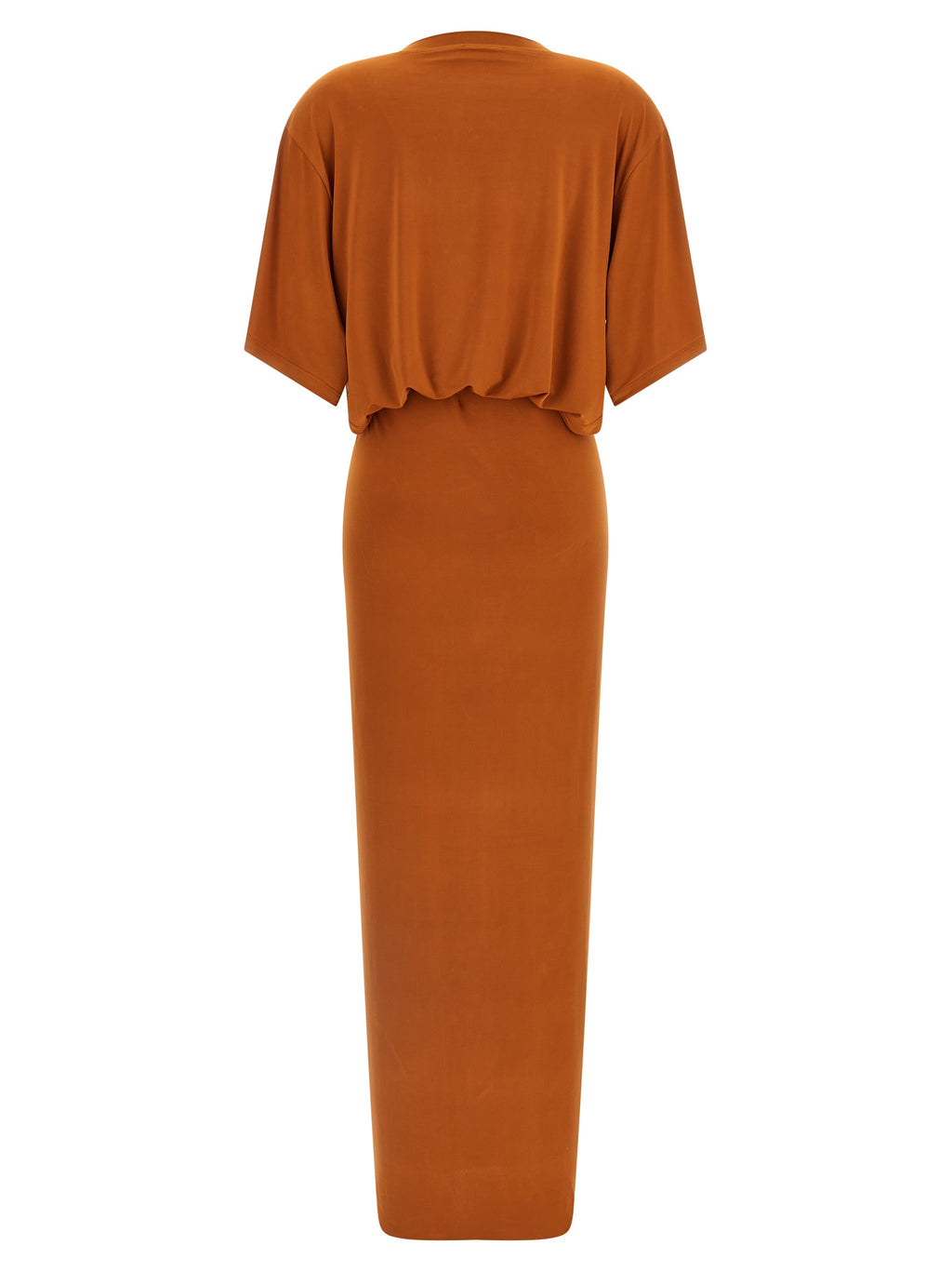 The Andamane Orange Polyester Long Dress