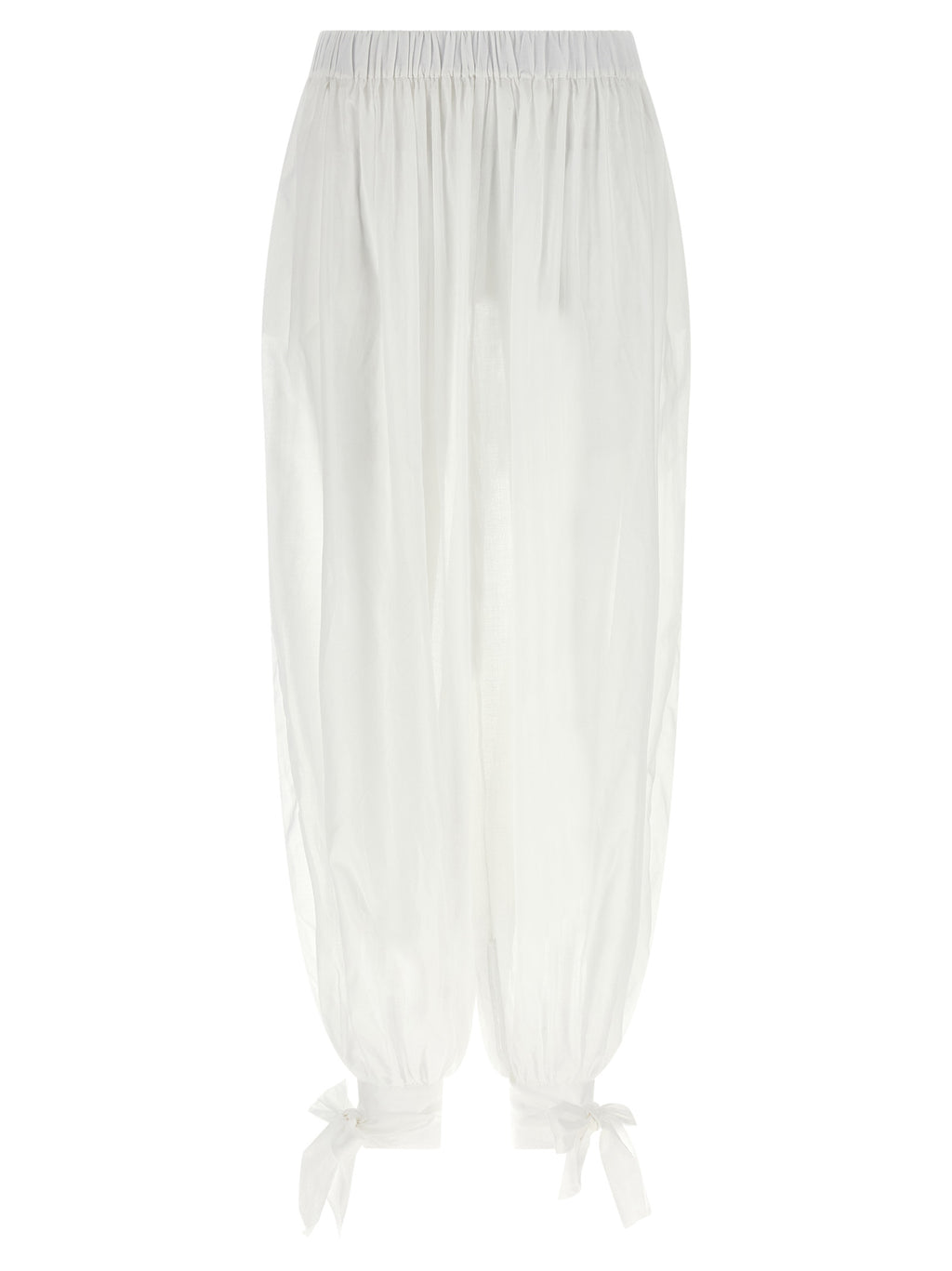 The Andamane White Cotton Casual Pants