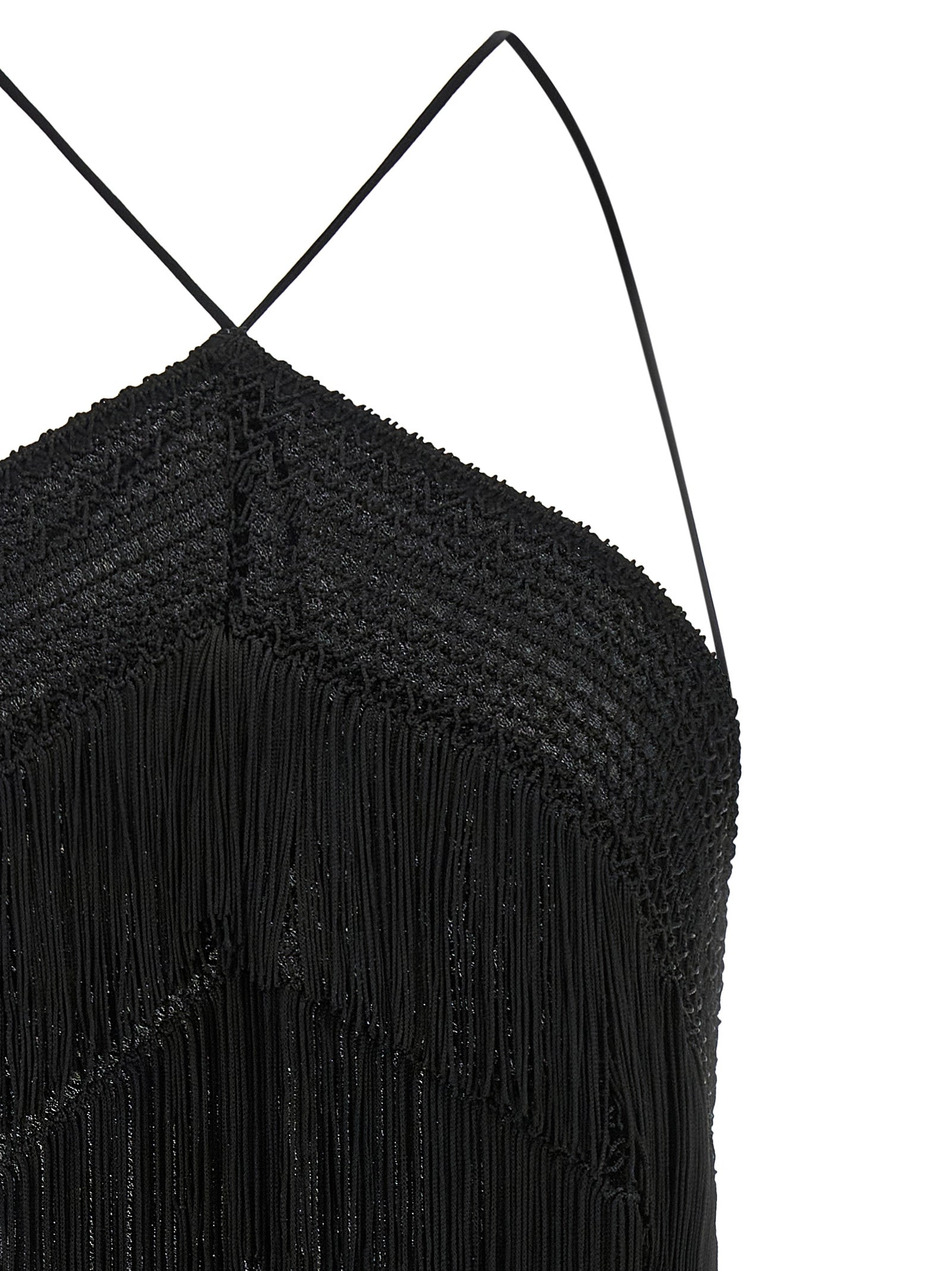 The Andamane Black Acetate Tank Tops